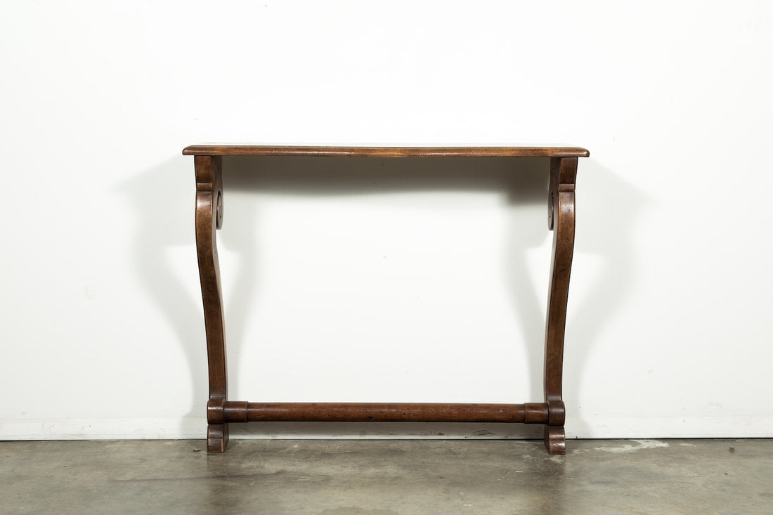 French Empire Period Solid Walnut Console