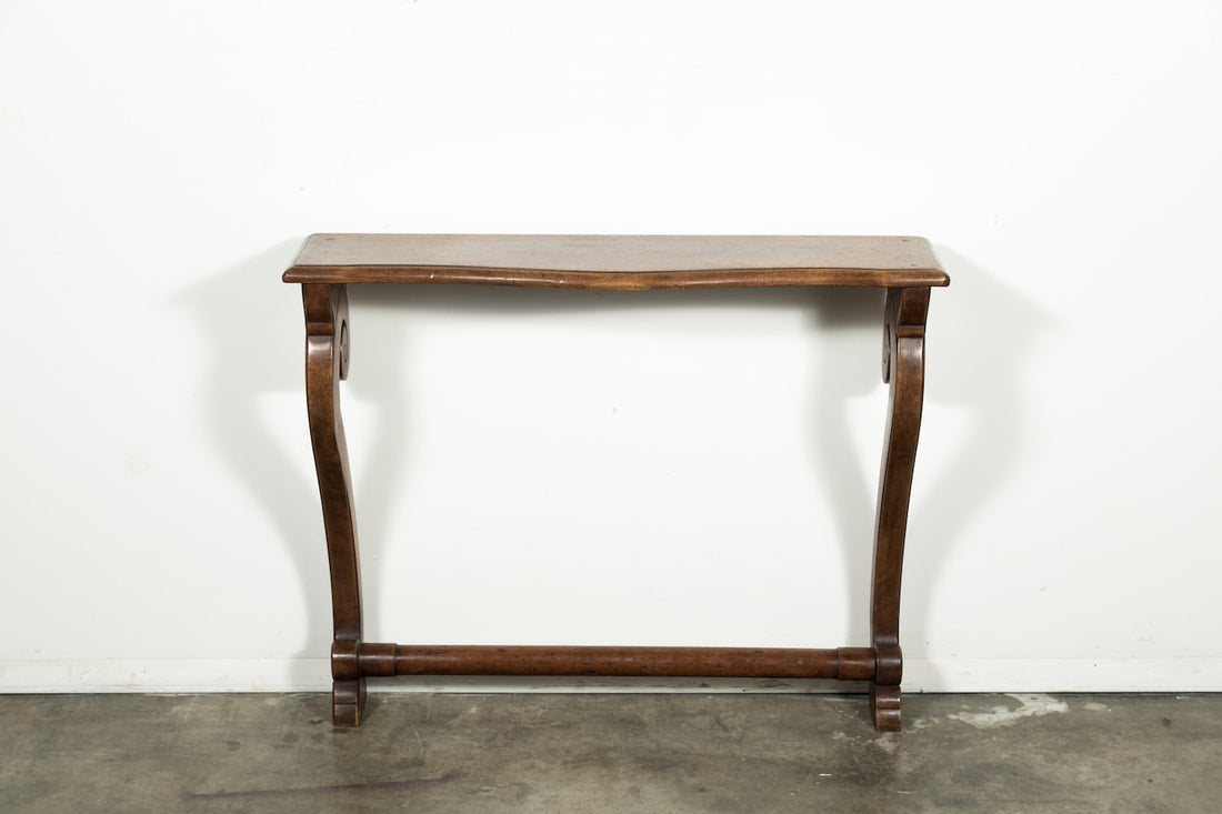 French Empire Period Solid Walnut Console