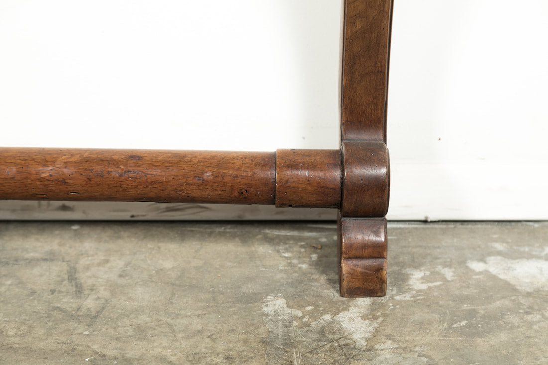 French Empire Period Solid Walnut Console