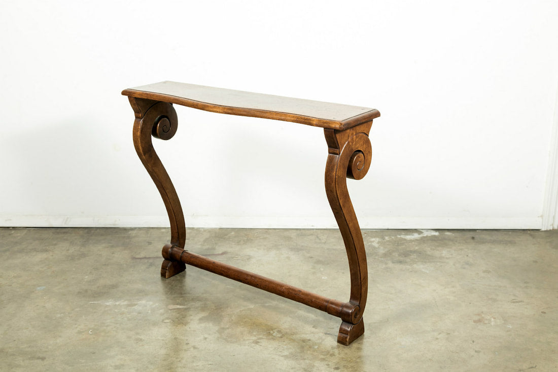 French Empire Period Solid Walnut Console