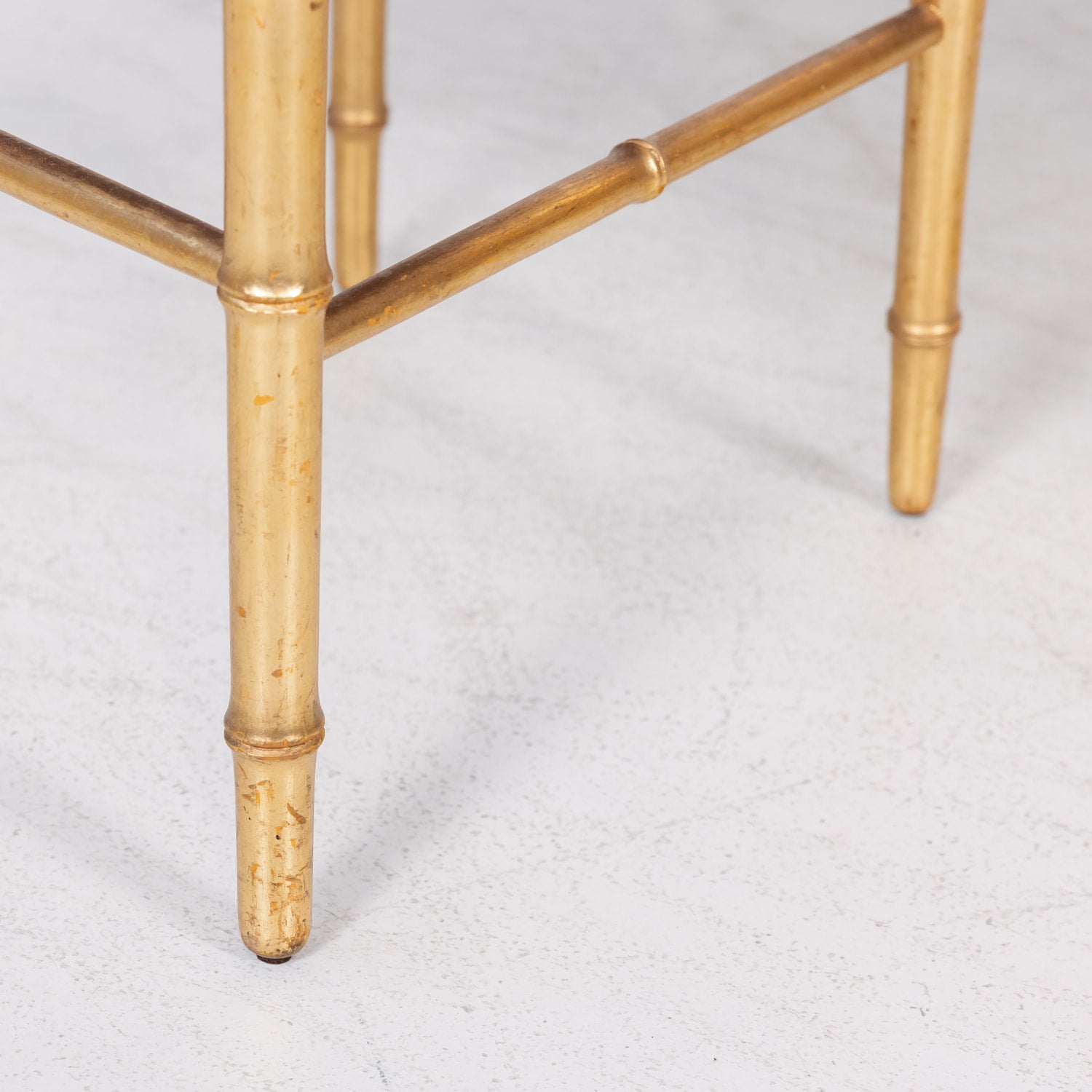 His and Her Pair of Antique French Faux Bamboo Giltwood Opera Chairs