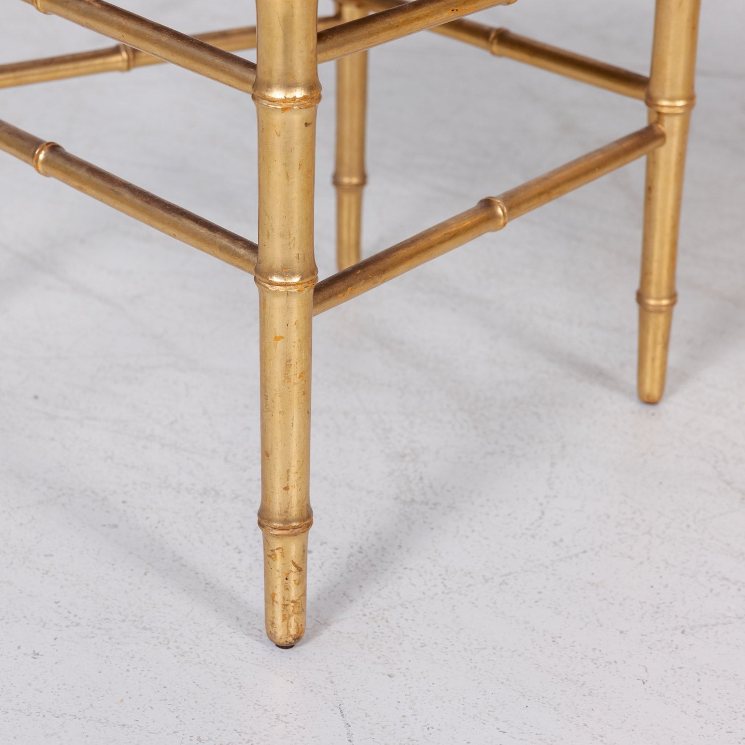 His and Her Pair of Antique French Faux Bamboo Giltwood Opera Chairs