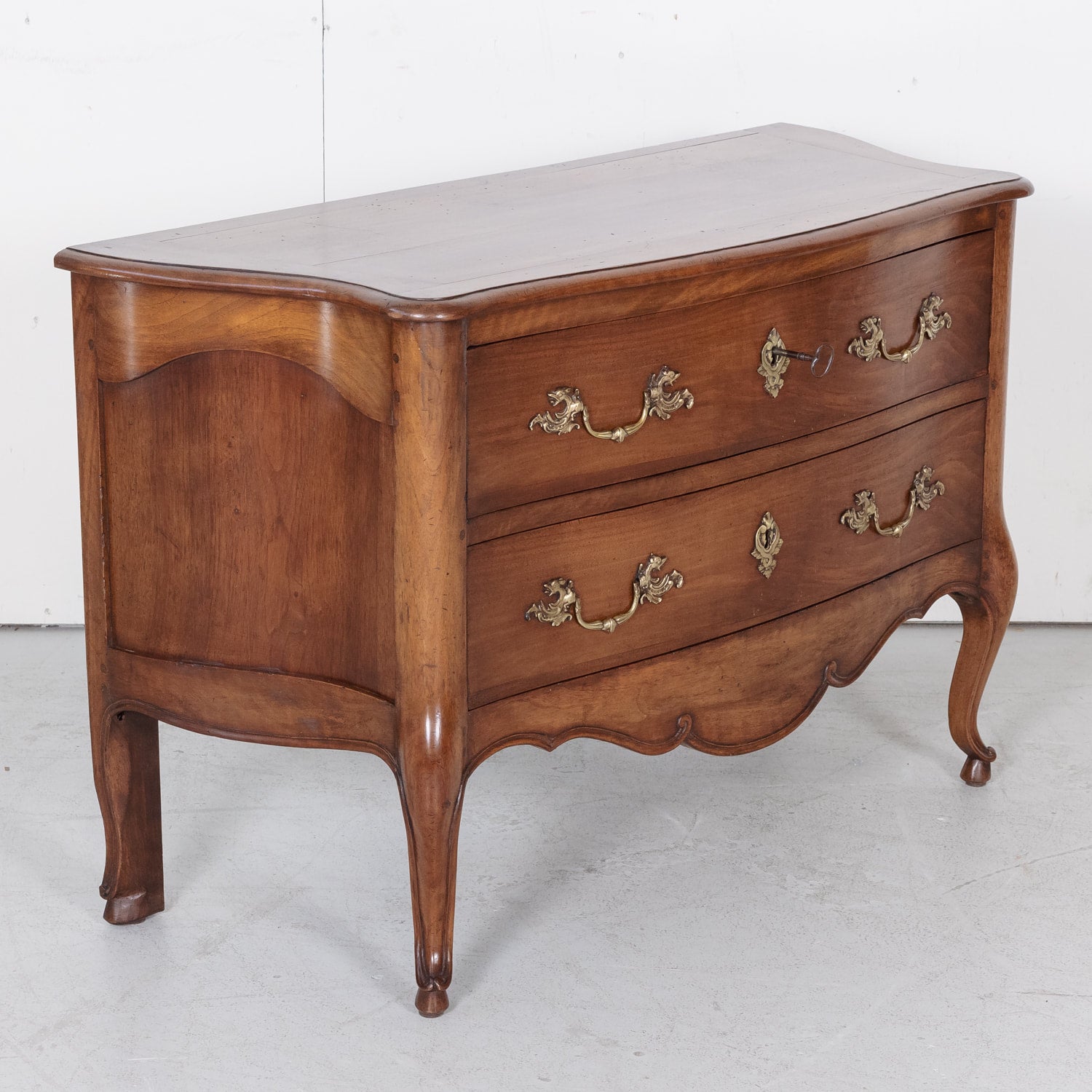 Early 19th Century French Louis XV Style Walnut Commode Sauteuse