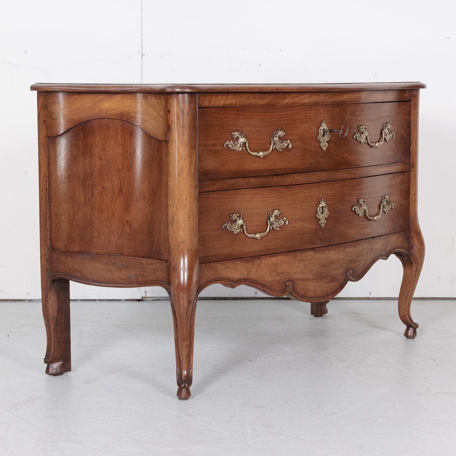 Early 19th Century French Louis XV Style Walnut Commode Sauteuse