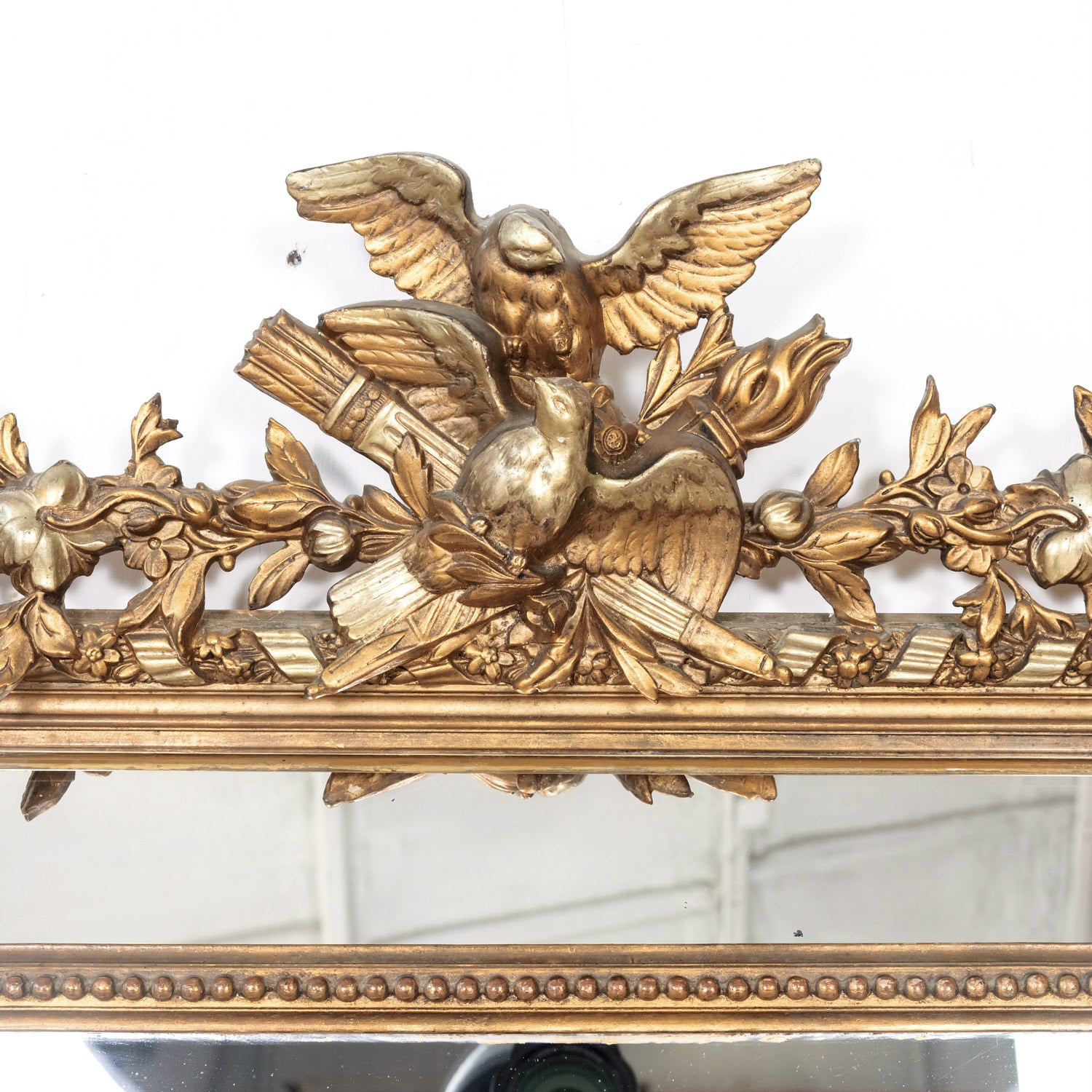 19th Century French Louis XVI Style Giltwood Pareclose Mirror