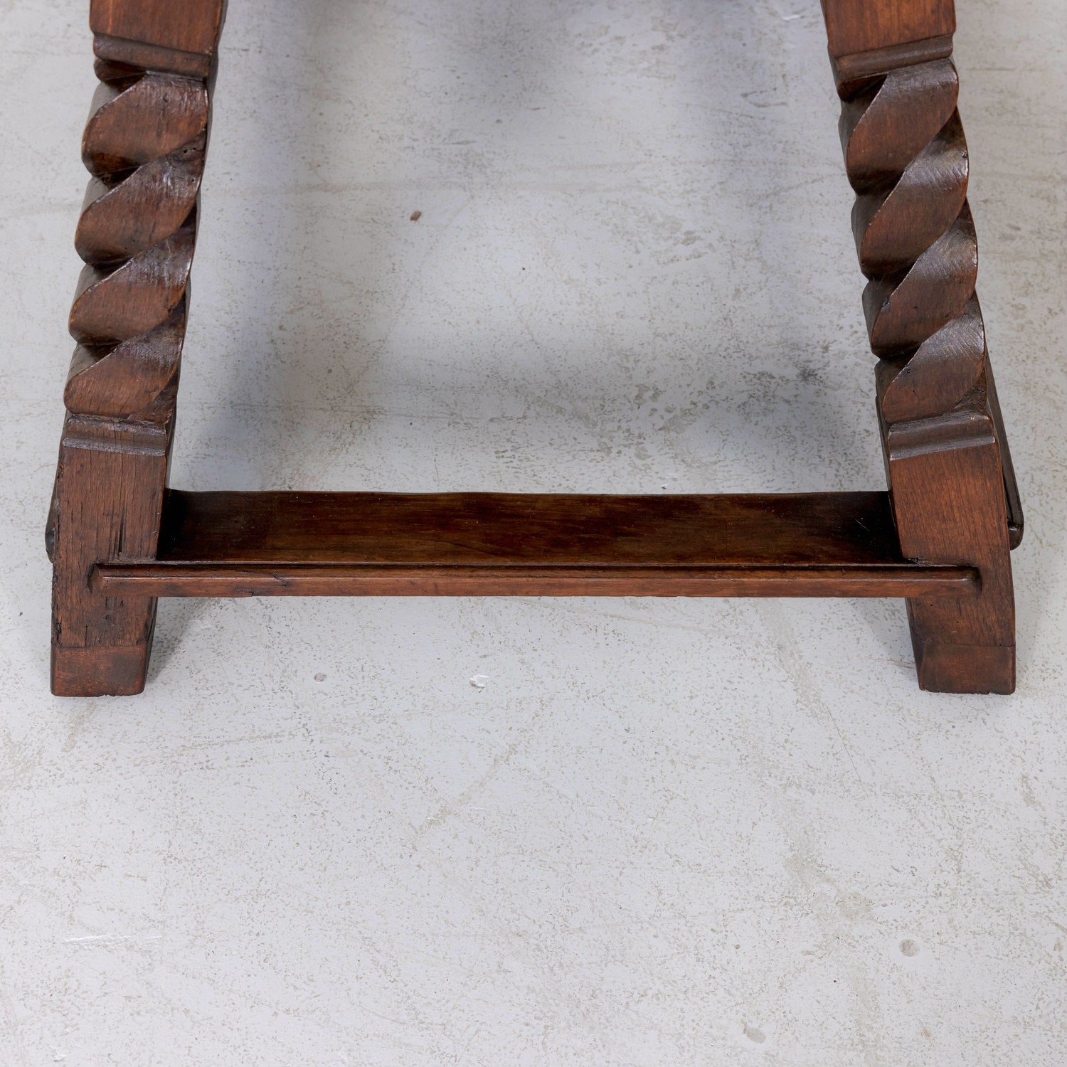 Rustic 18th Century Spanish Baroque Period Walnut Side Table