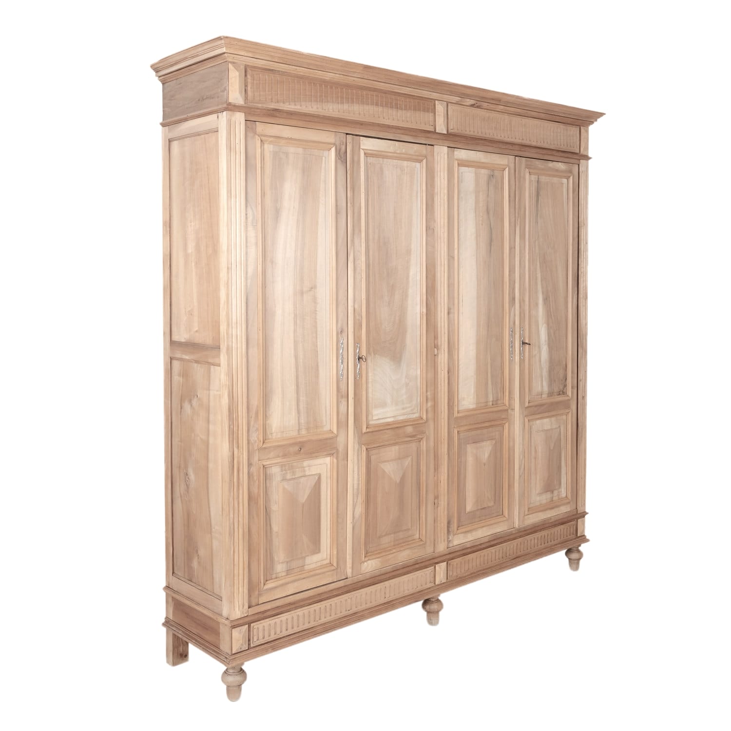 Large 19th Century French Renaissance Revival Bleached Placard or Armoire