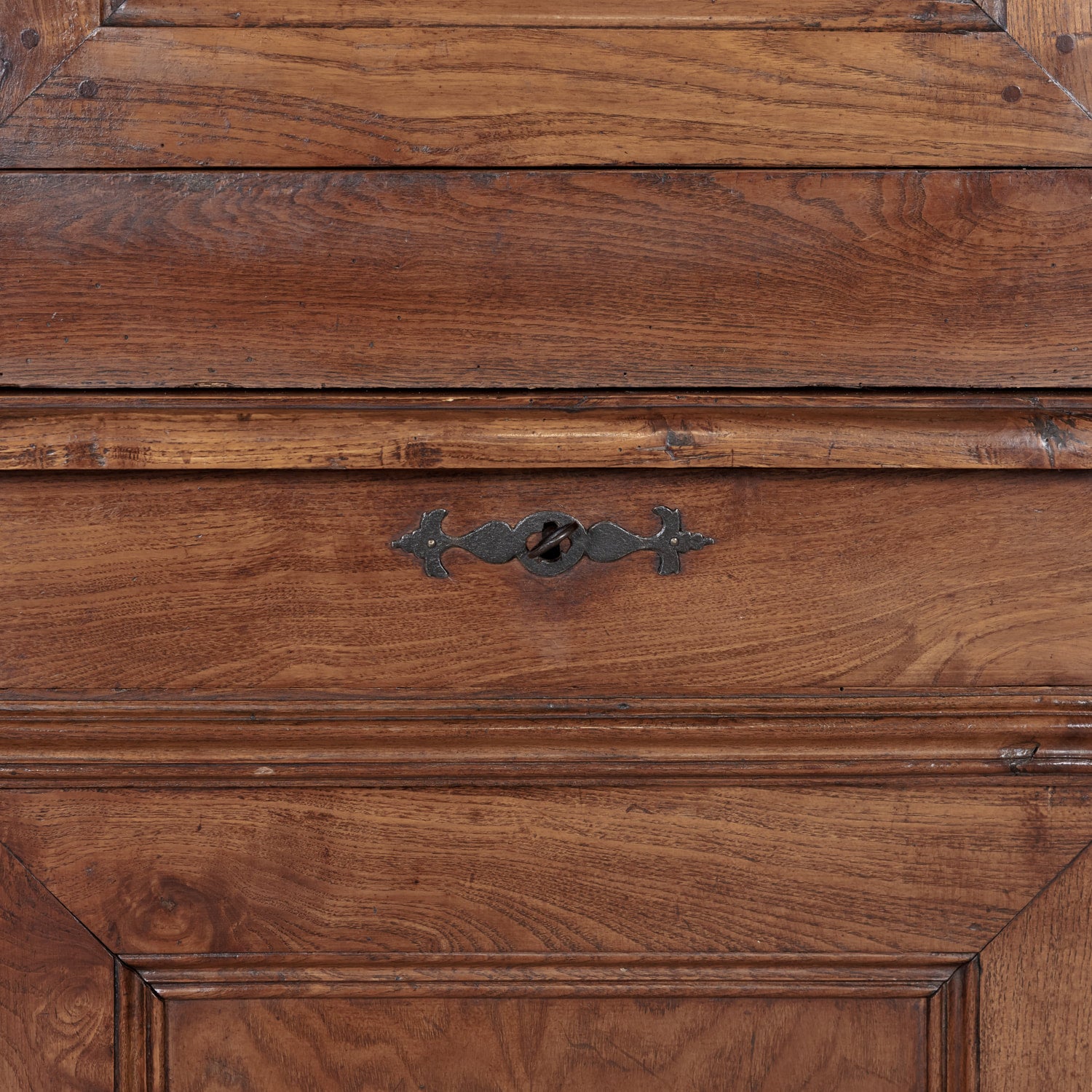 Large 19th Century French Louis Philippe Period Chestnut and Burled Chestnut Buffet Deux Corps