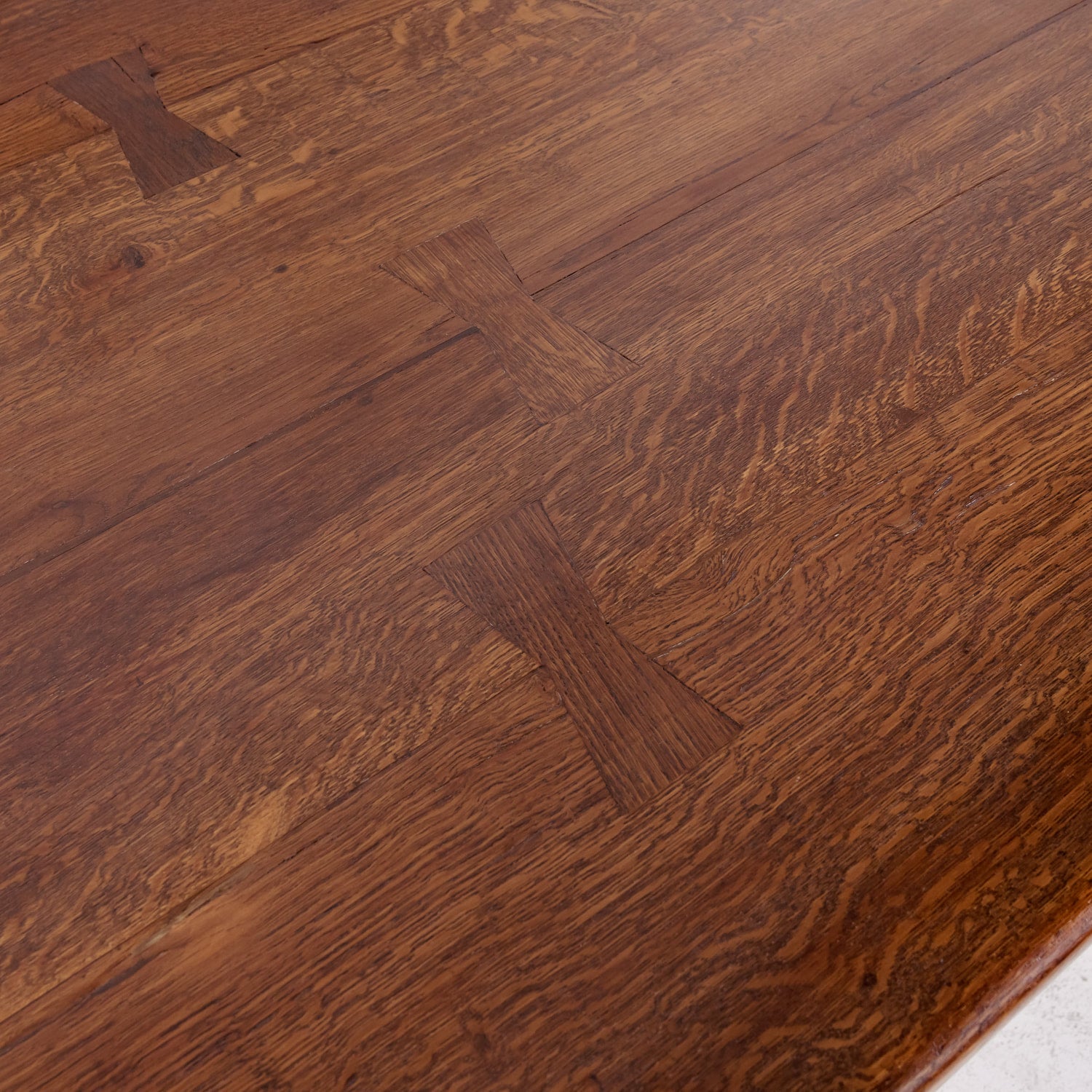 Large Antique French Oak Monastery Trestle Dining Table