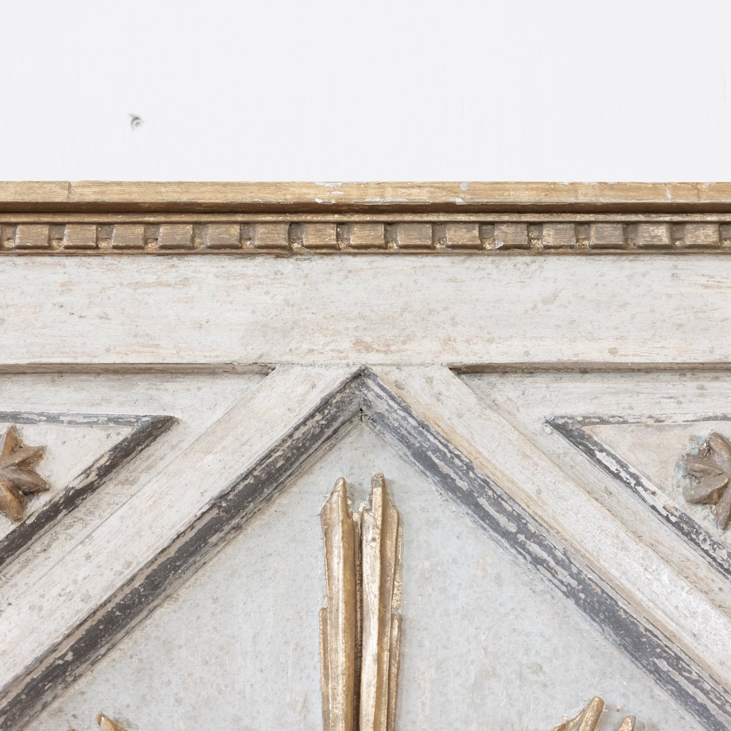Framed Italian Gold and Silver Leaf Sunburst Panels Pair