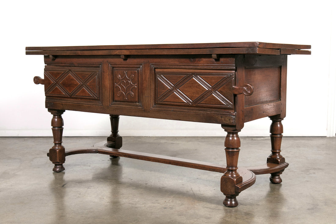 18th Century Sold Cherry Country French Draw Leaf Work or Pantry Table