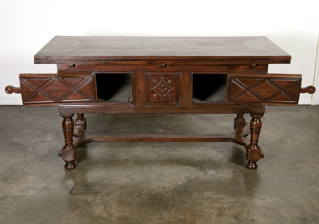 18th Century Sold Cherry Country French Draw Leaf Work or Pantry Table