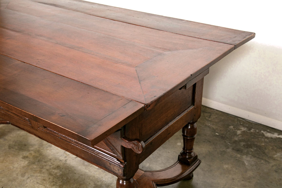 18th Century Sold Cherry Country French Draw Leaf Work or Pantry Table