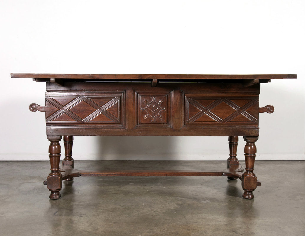 18th Century Sold Cherry Country French Draw Leaf Work or Pantry Table