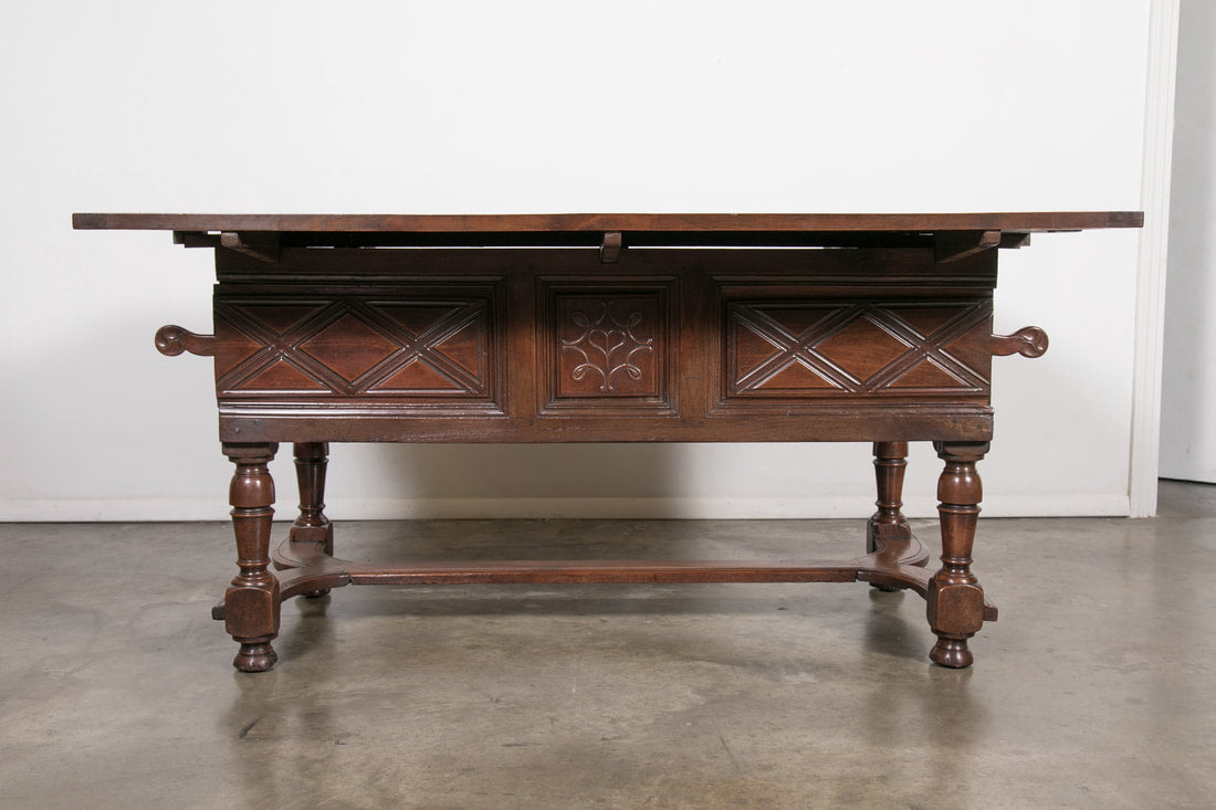 18th Century Sold Cherry Country French Draw Leaf Work or Pantry Table