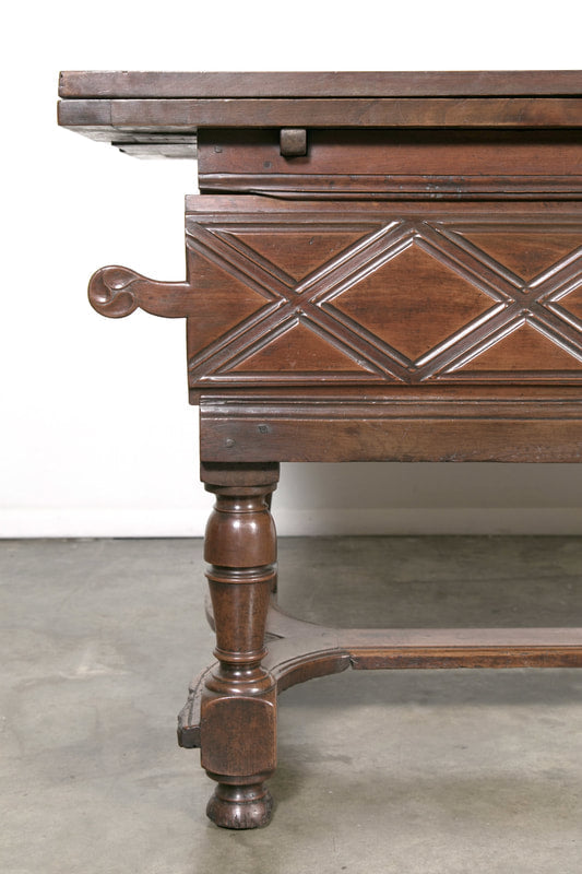 18th Century Sold Cherry Country French Draw Leaf Work or Pantry Table