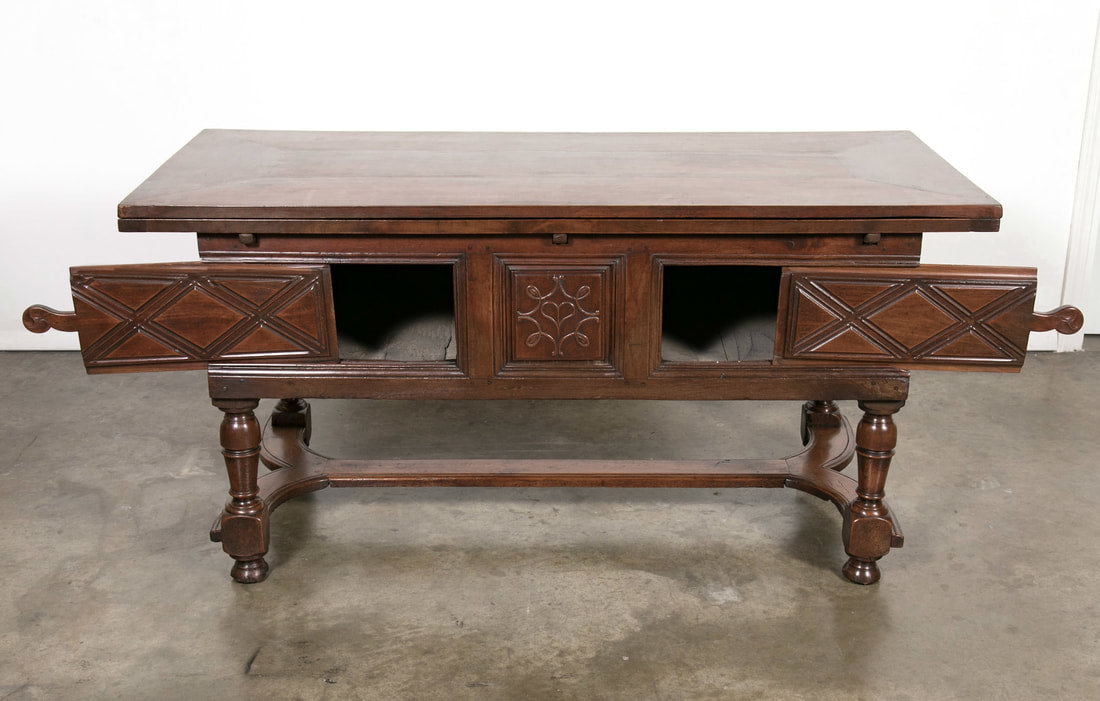 18th Century Sold Cherry Country French Draw Leaf Work or Pantry Table