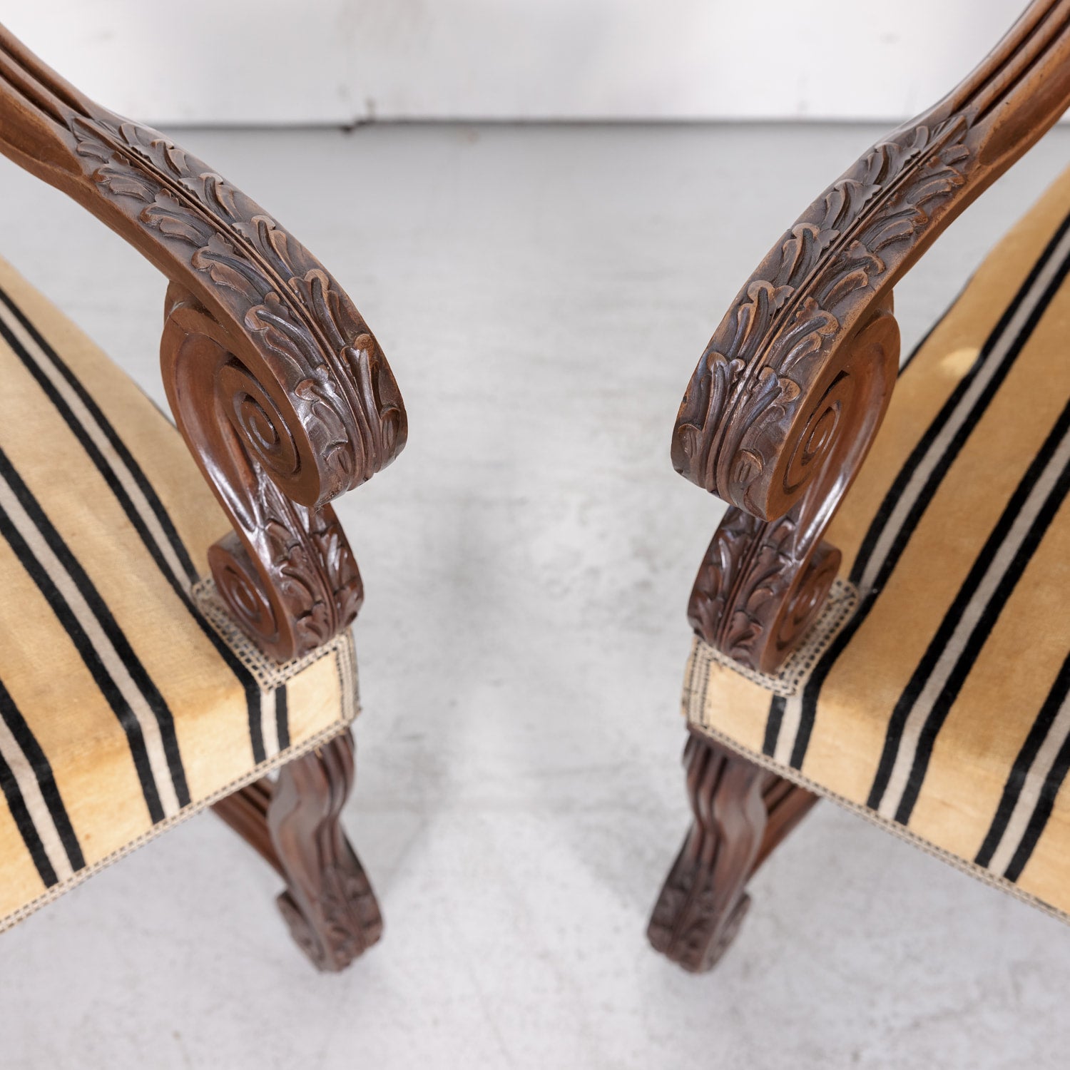 Louis XIV Pair of Oversize Fireside Arm Chairs