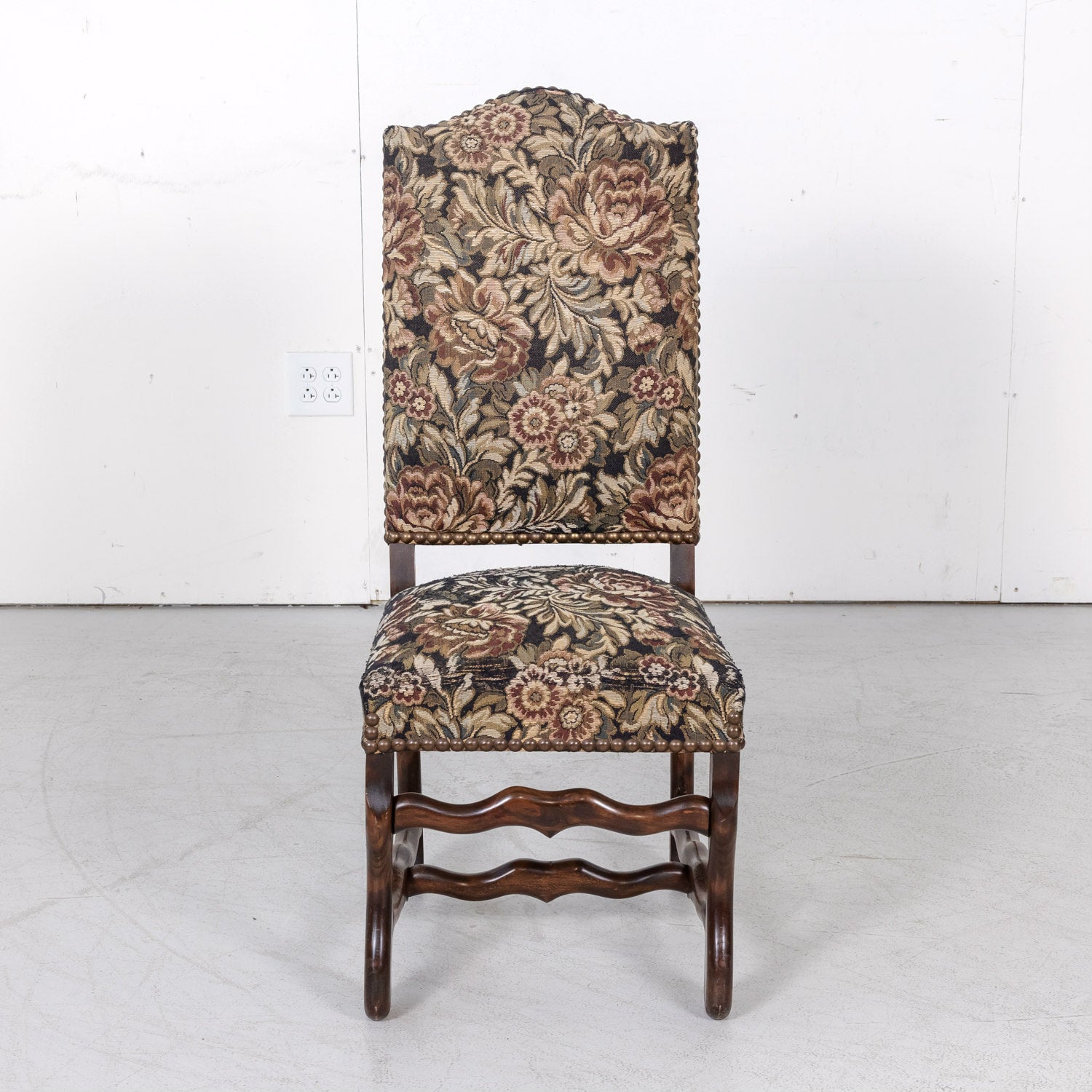 Late 19th Century French Louis XIII Style Os de Mouton Dining Side Chairs, Set of 8