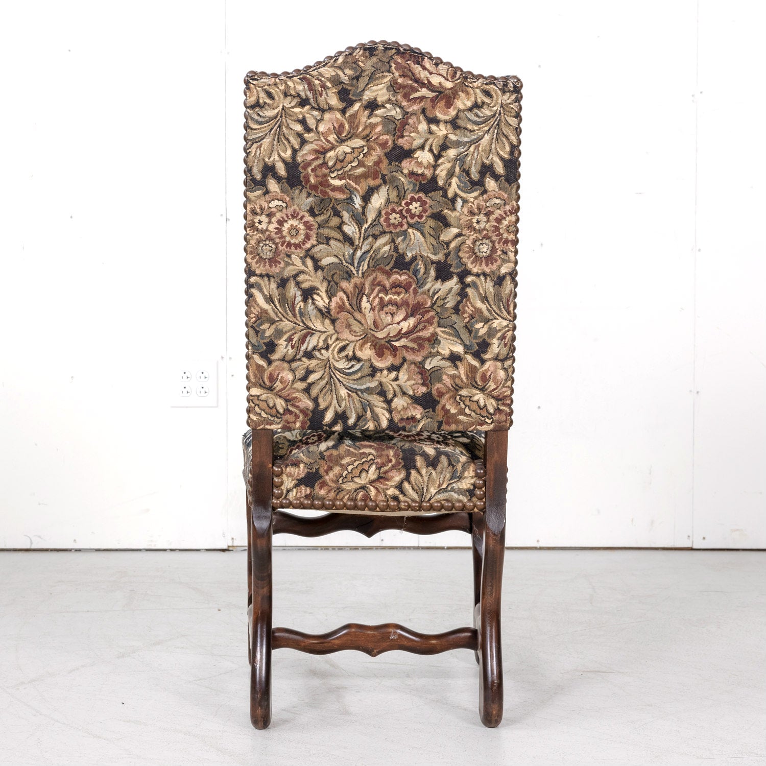 Late 19th Century French Louis XIII Style Os de Mouton Dining Side Chairs, Set of 8