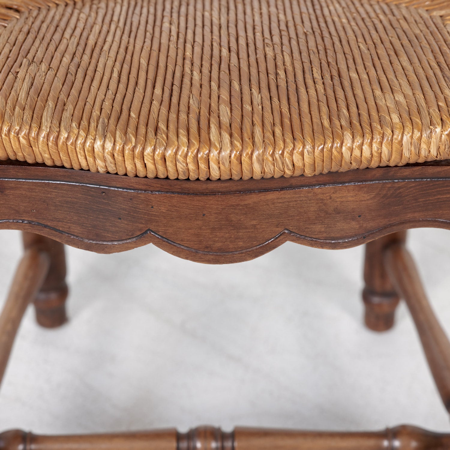 Set of Six Rush Seat Chairs