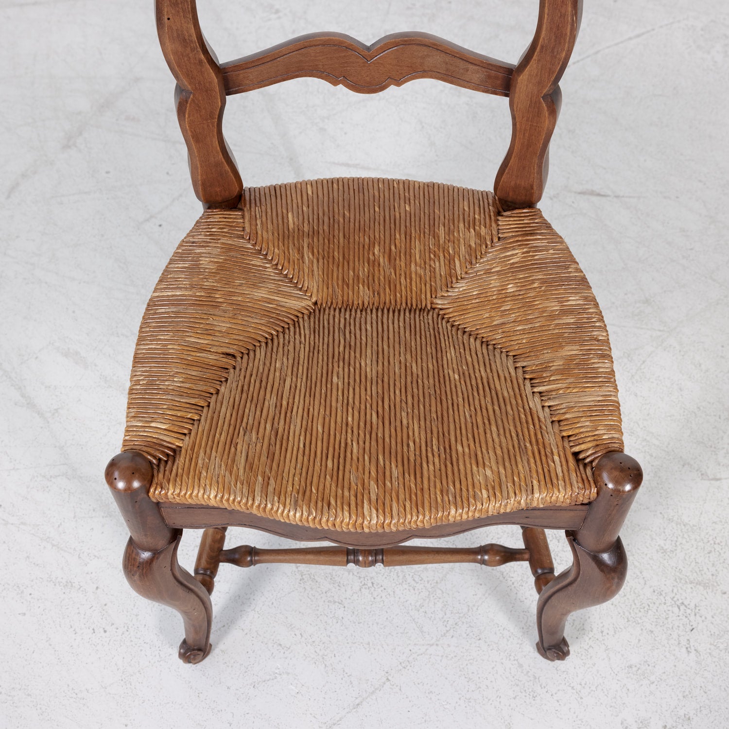 Set of Six Rush Seat Chairs