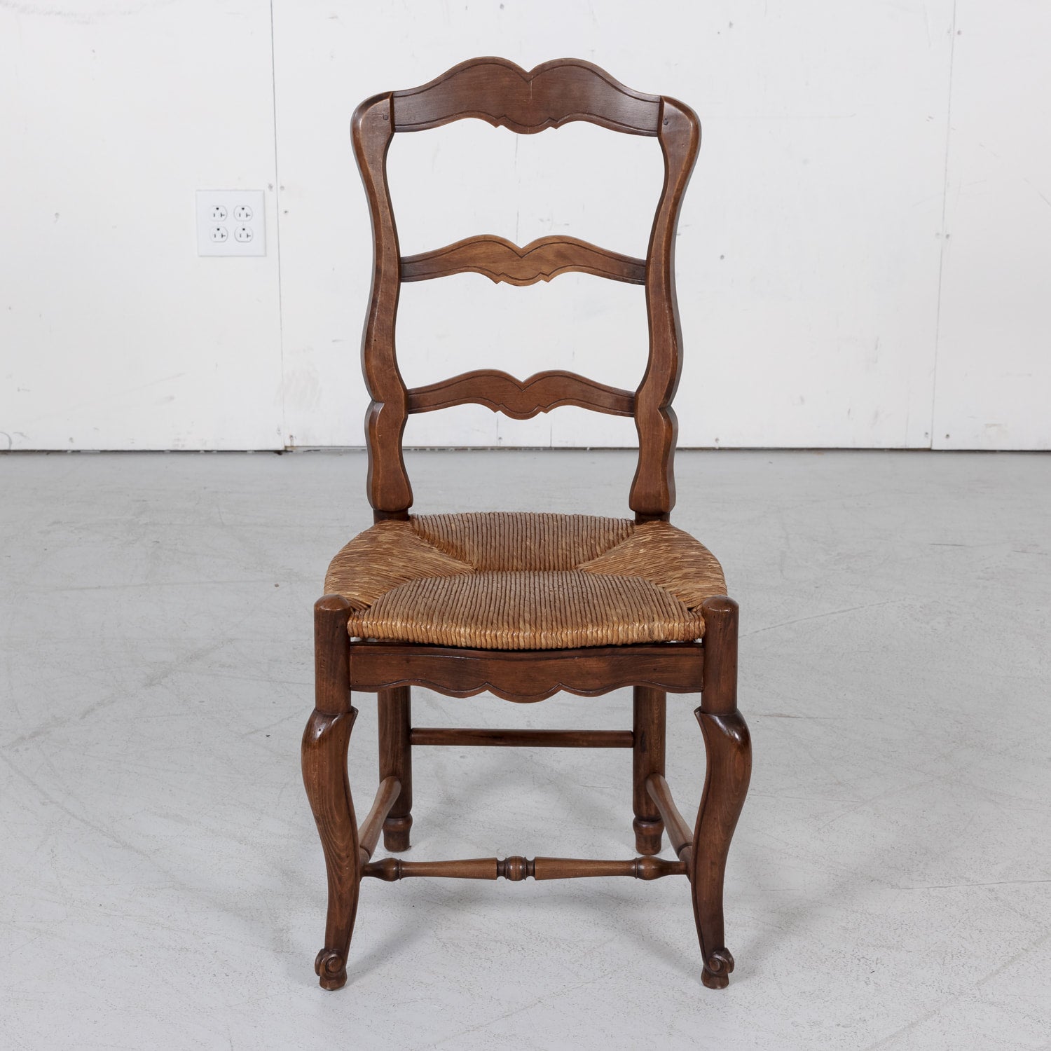 Set of Six Rush Seat Chairs