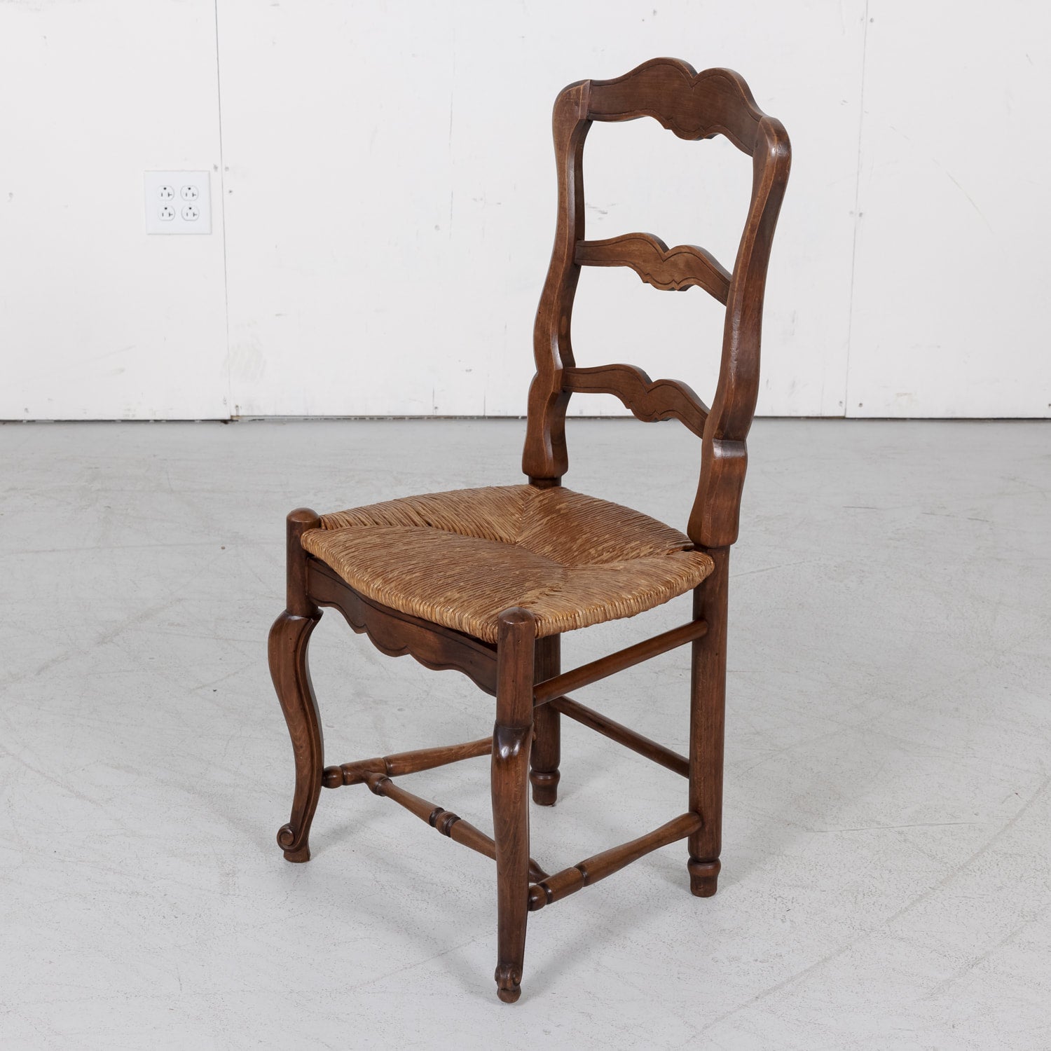 Set of Six Rush Seat Chairs