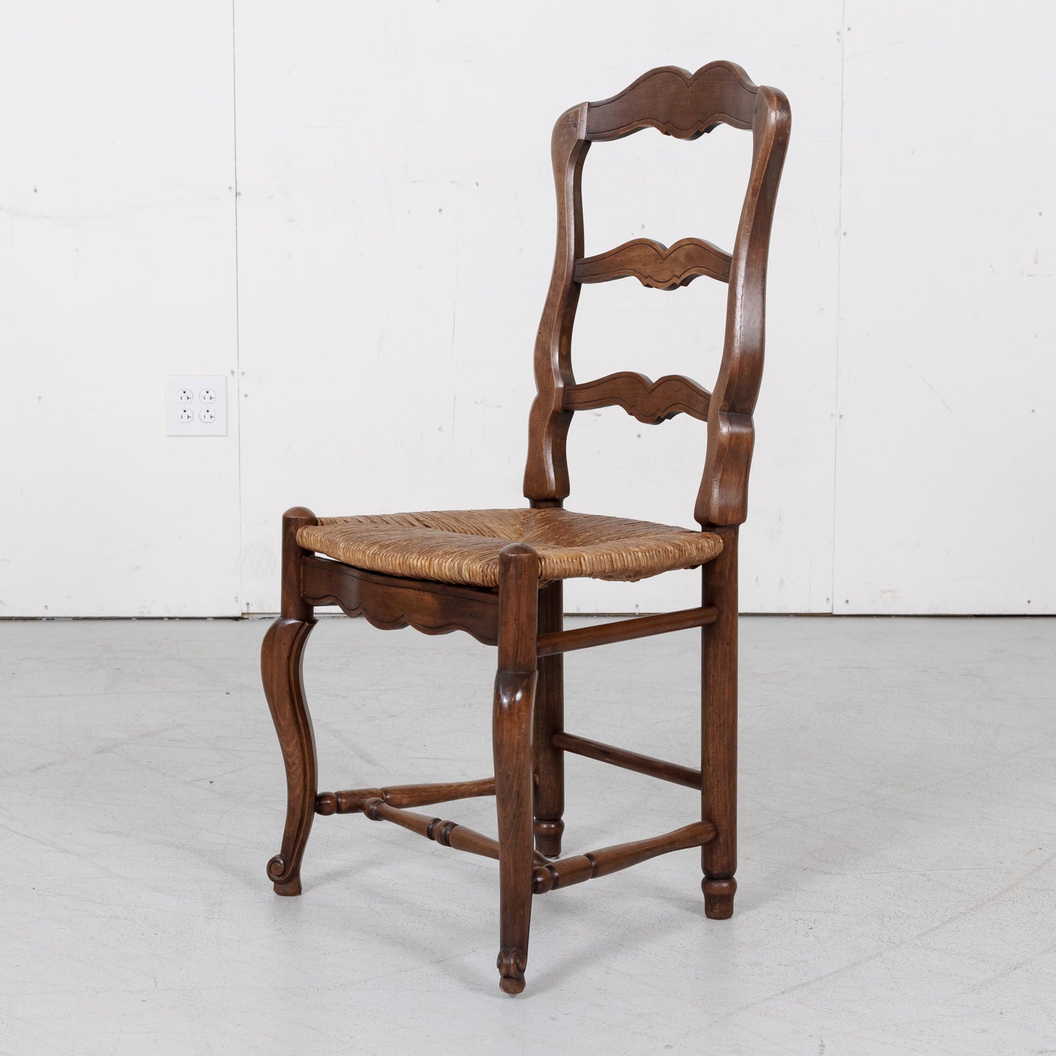Set of Six Rush Seat Chairs