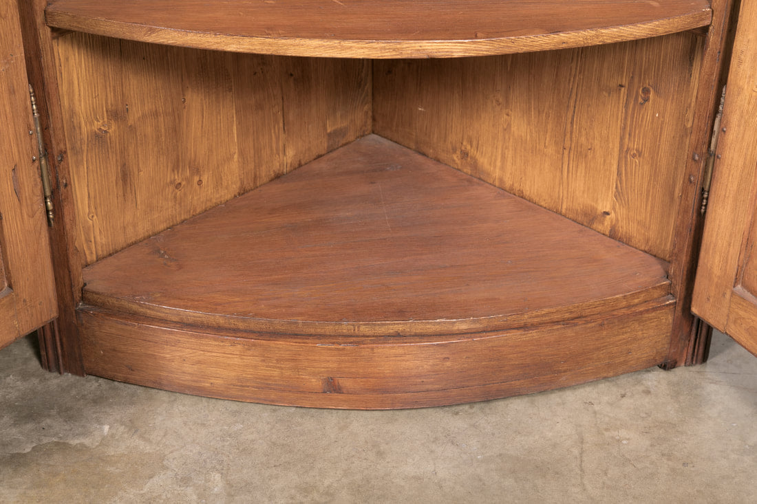 Antique French ​Boiserie Panel Corner Cabinet