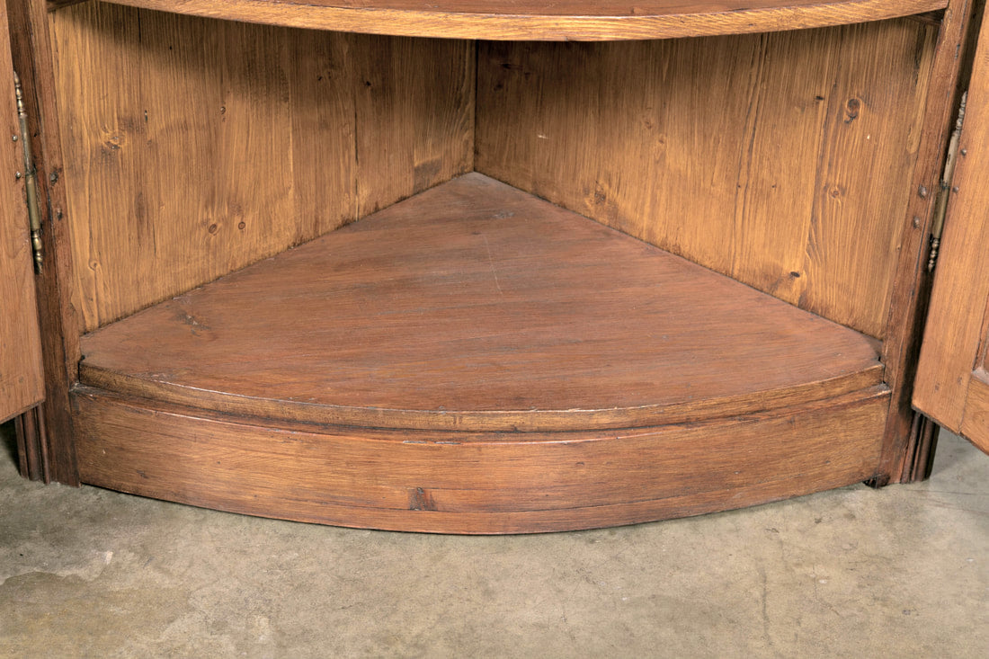 Antique French ​Boiserie Panel Corner Cabinet