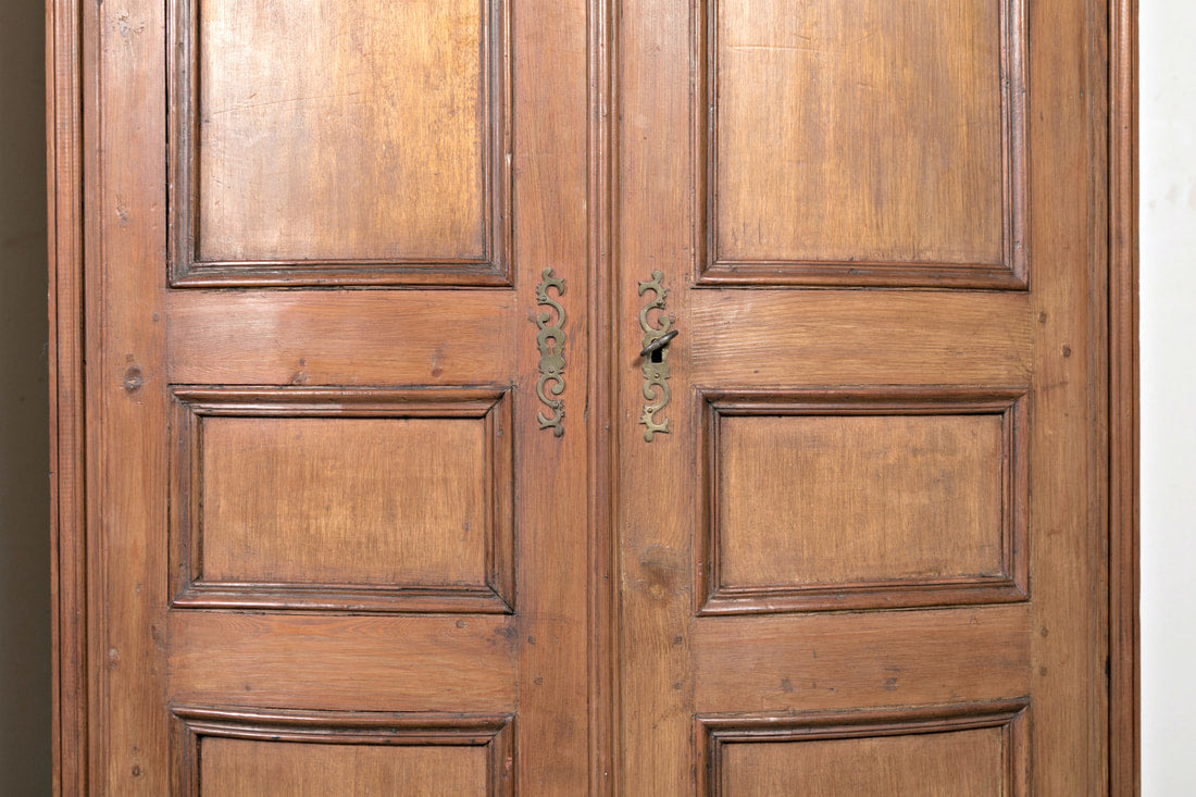 Antique French ​Boiserie Panel Corner Cabinet