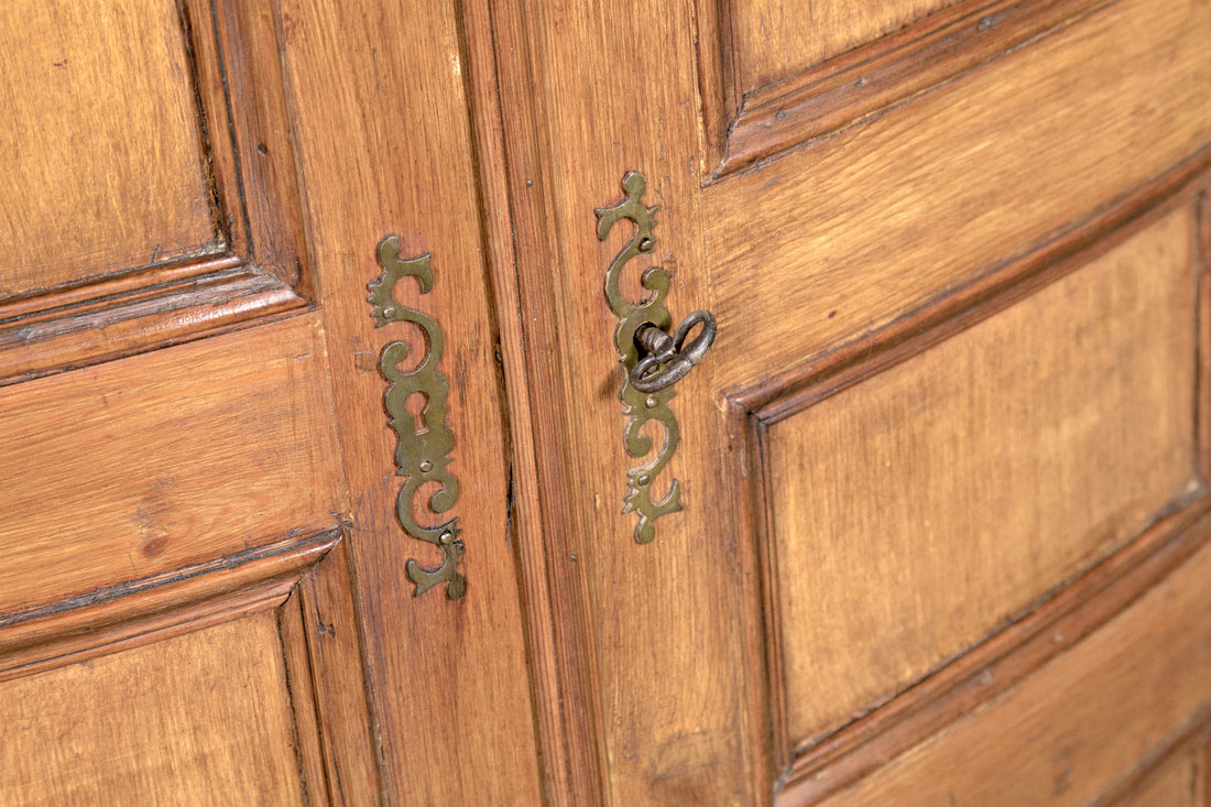 Antique French ​Boiserie Panel Corner Cabinet