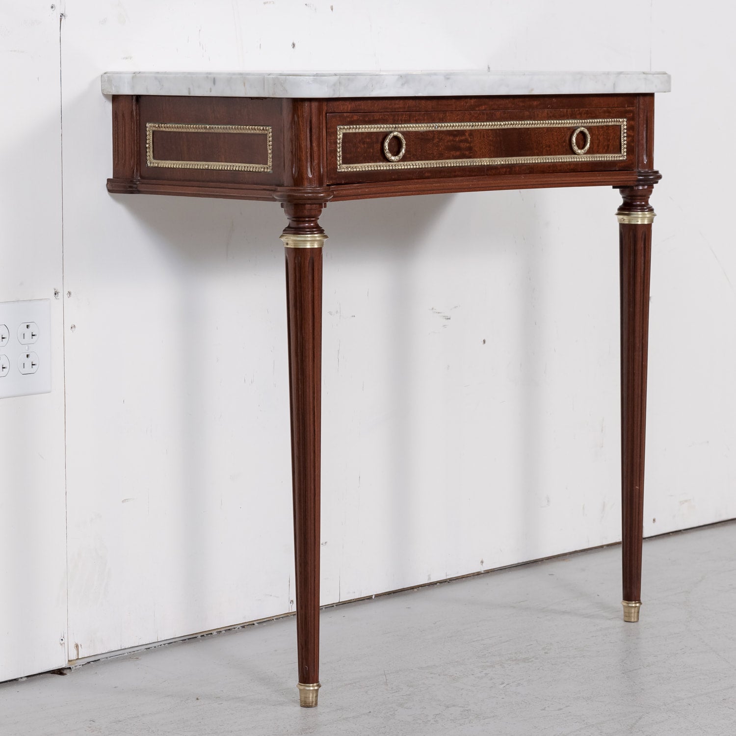 Louis XVI Wall Console with Marble Top