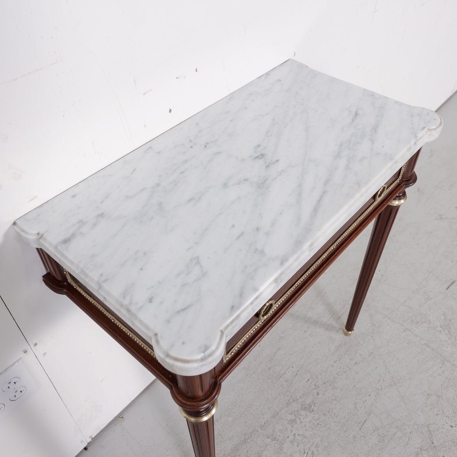 Louis XVI Wall Console with Marble Top