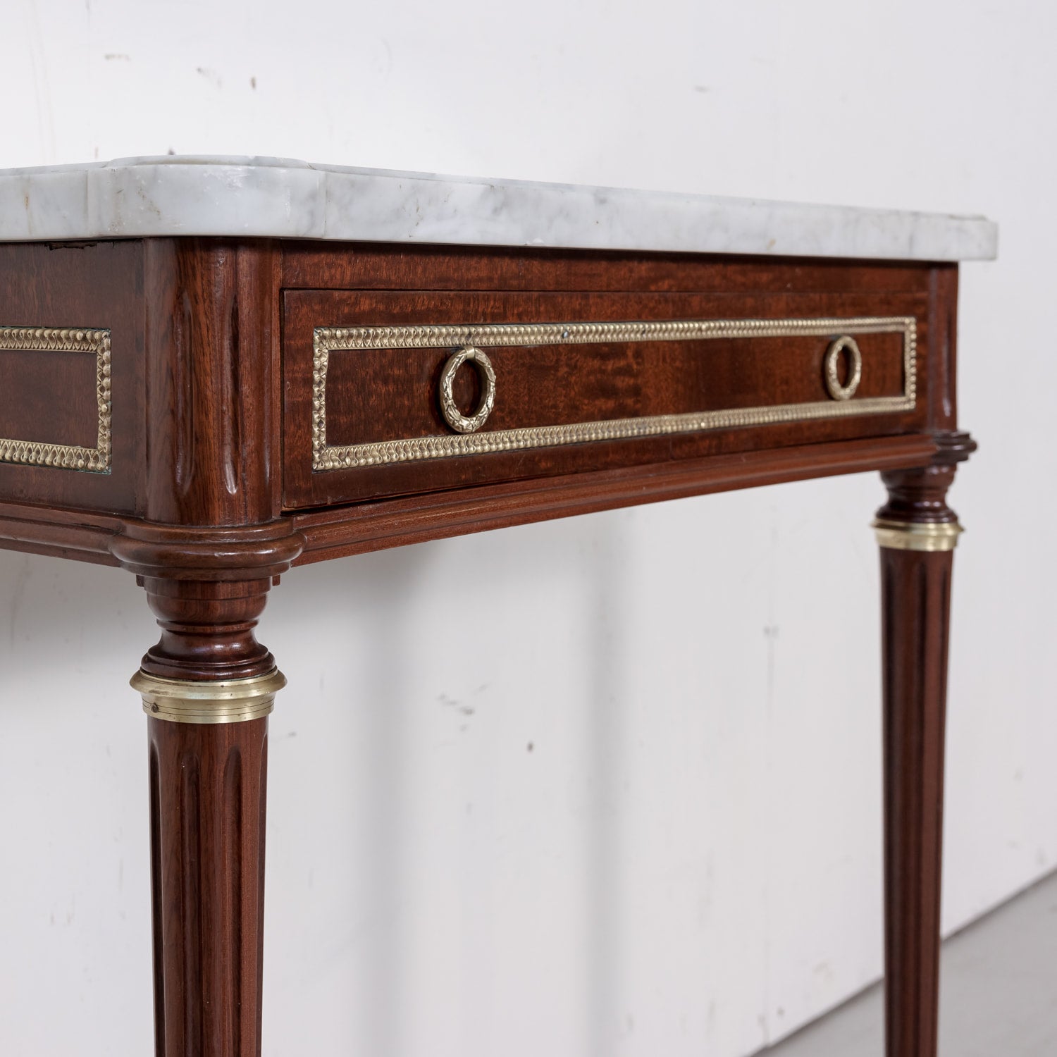 Louis XVI Wall Console with Marble Top