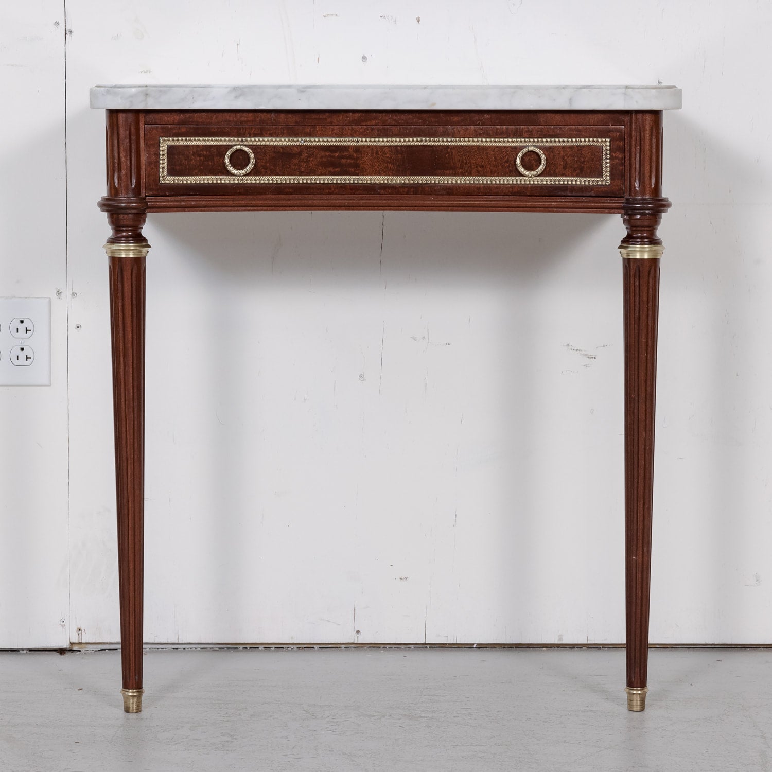 Louis XVI Wall Console with Marble Top
