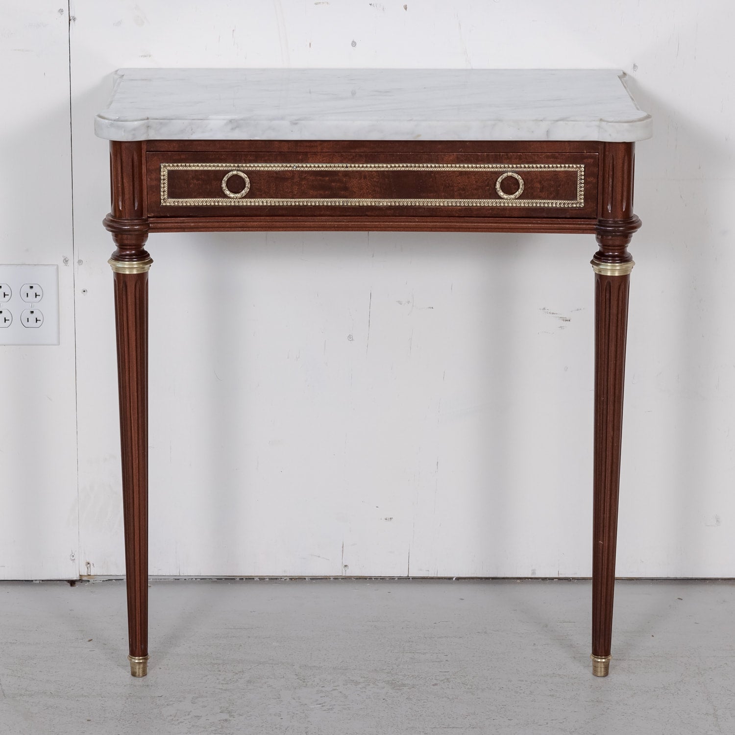 Louis XVI Wall Console with Marble Top