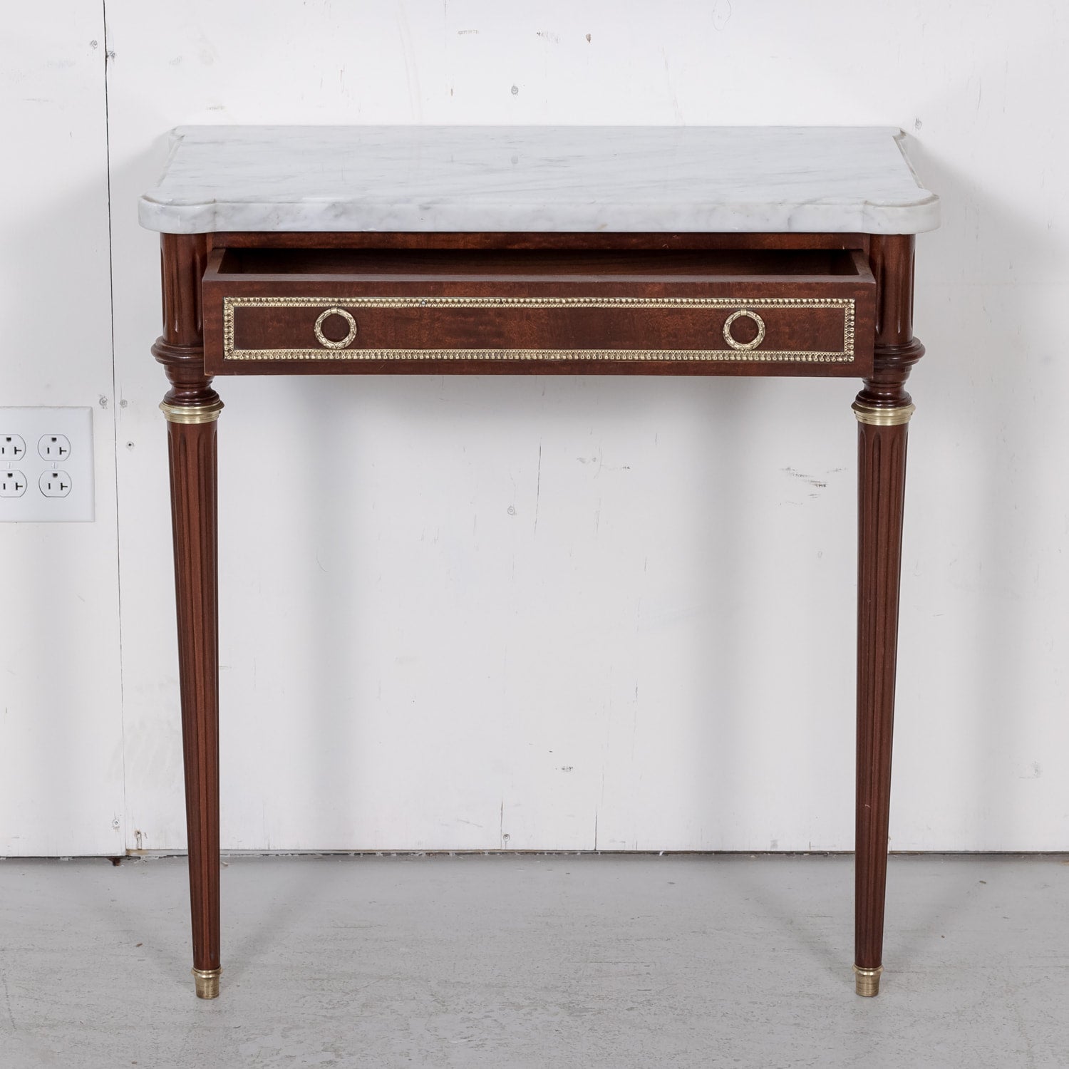 Louis XVI Wall Console with Marble Top