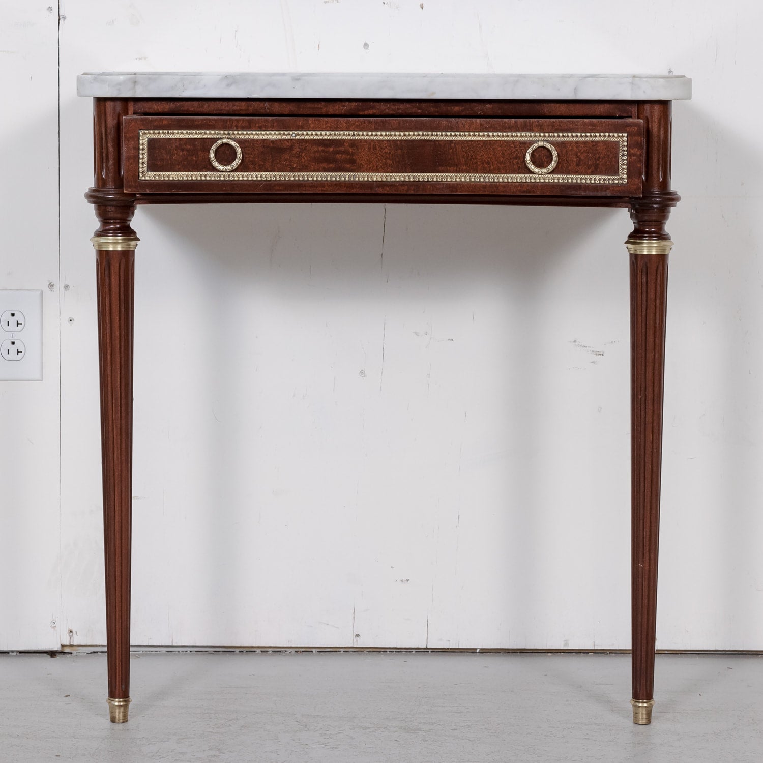 Louis XVI Wall Console with Marble Top