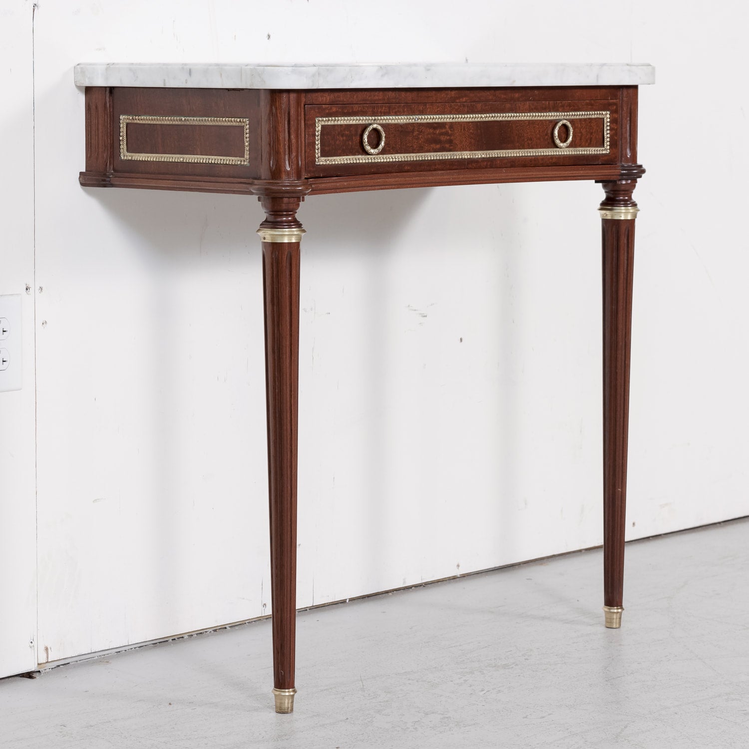 Louis XVI Wall Console with Marble Top