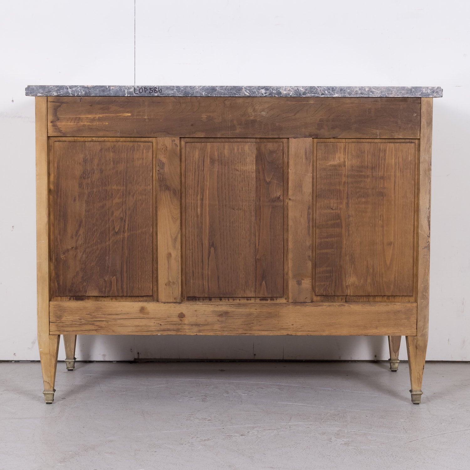 19th Century French Louis XVI Style Bleached Three-Drawer Commode with Marble Top