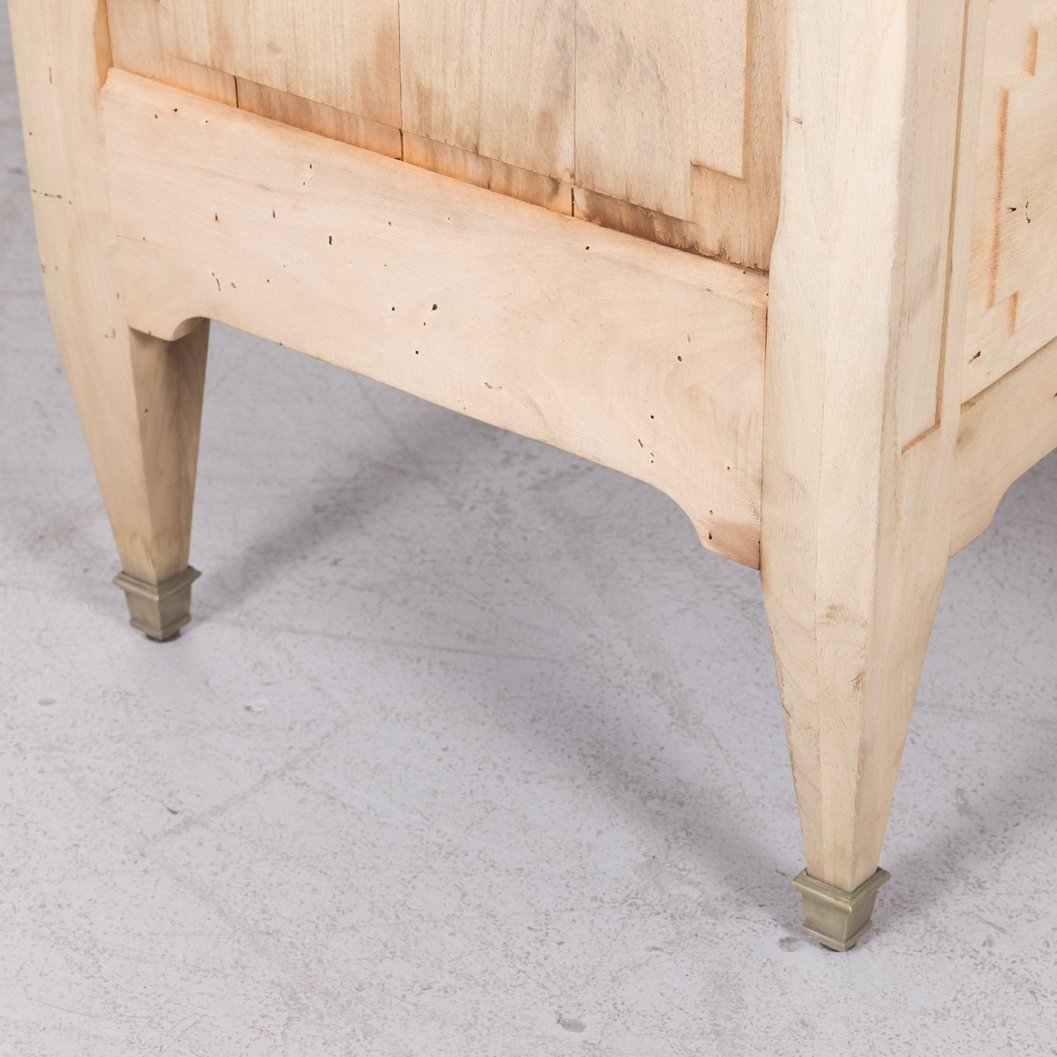 19th Century French Louis XVI Style Bleached Three-Drawer Commode with Marble Top