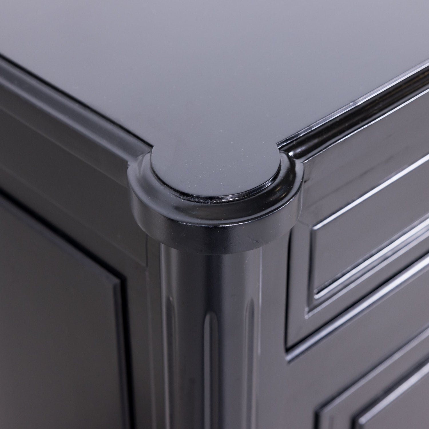 French Louis XVI Style Ebonized Mahogany Enfilade Buffet