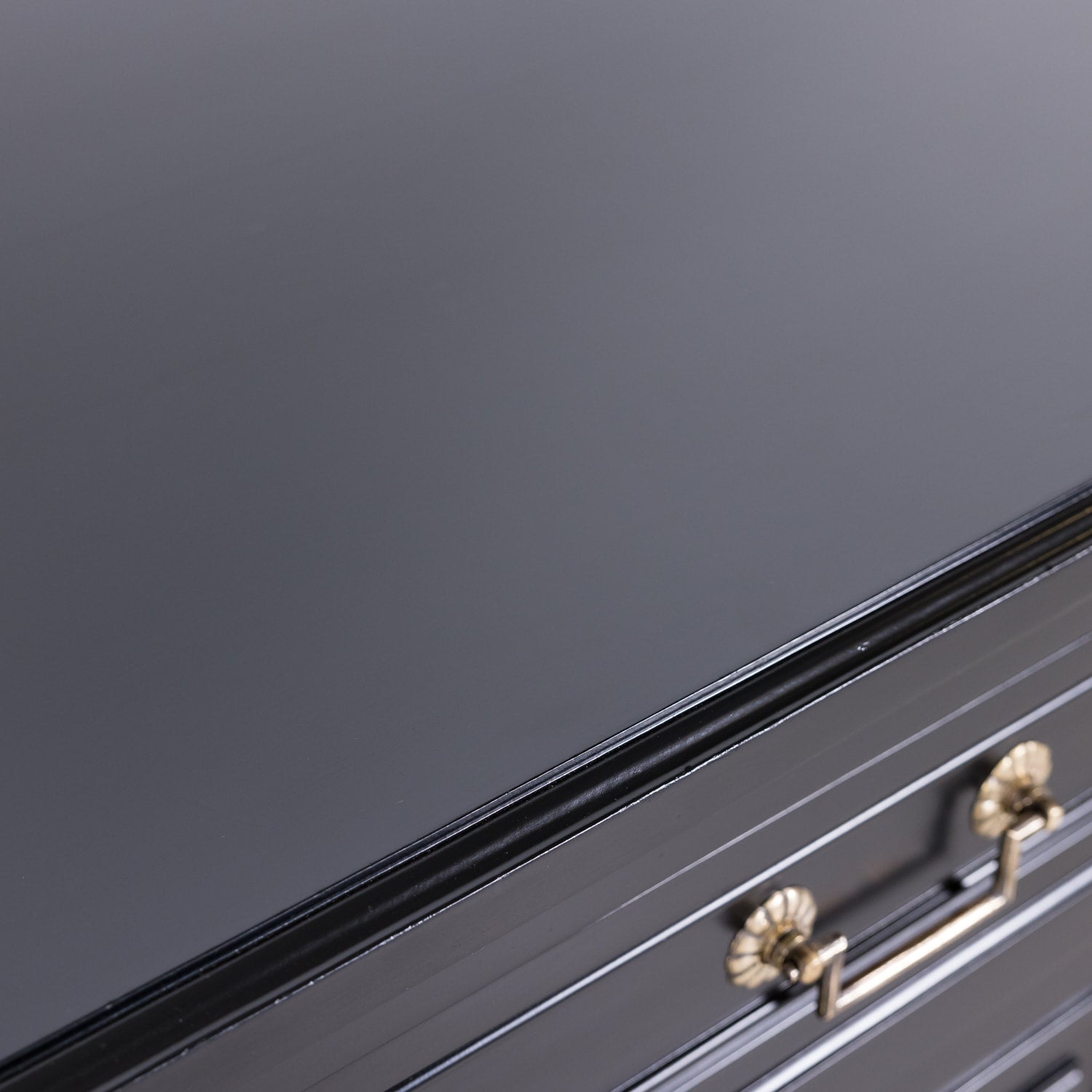 French Louis XVI Style Ebonized Mahogany Enfilade Buffet