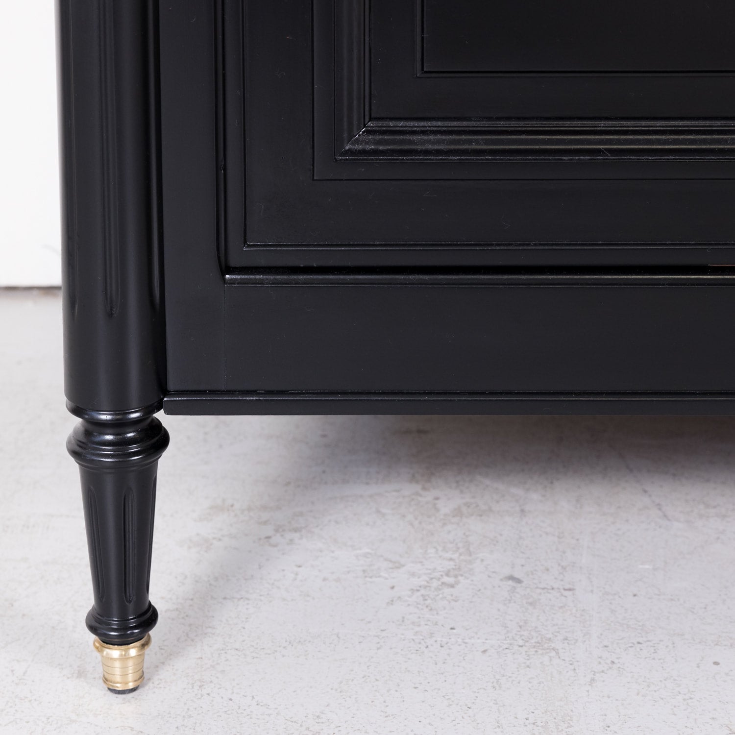 French Louis XVI Style Ebonized Mahogany Enfilade Buffet