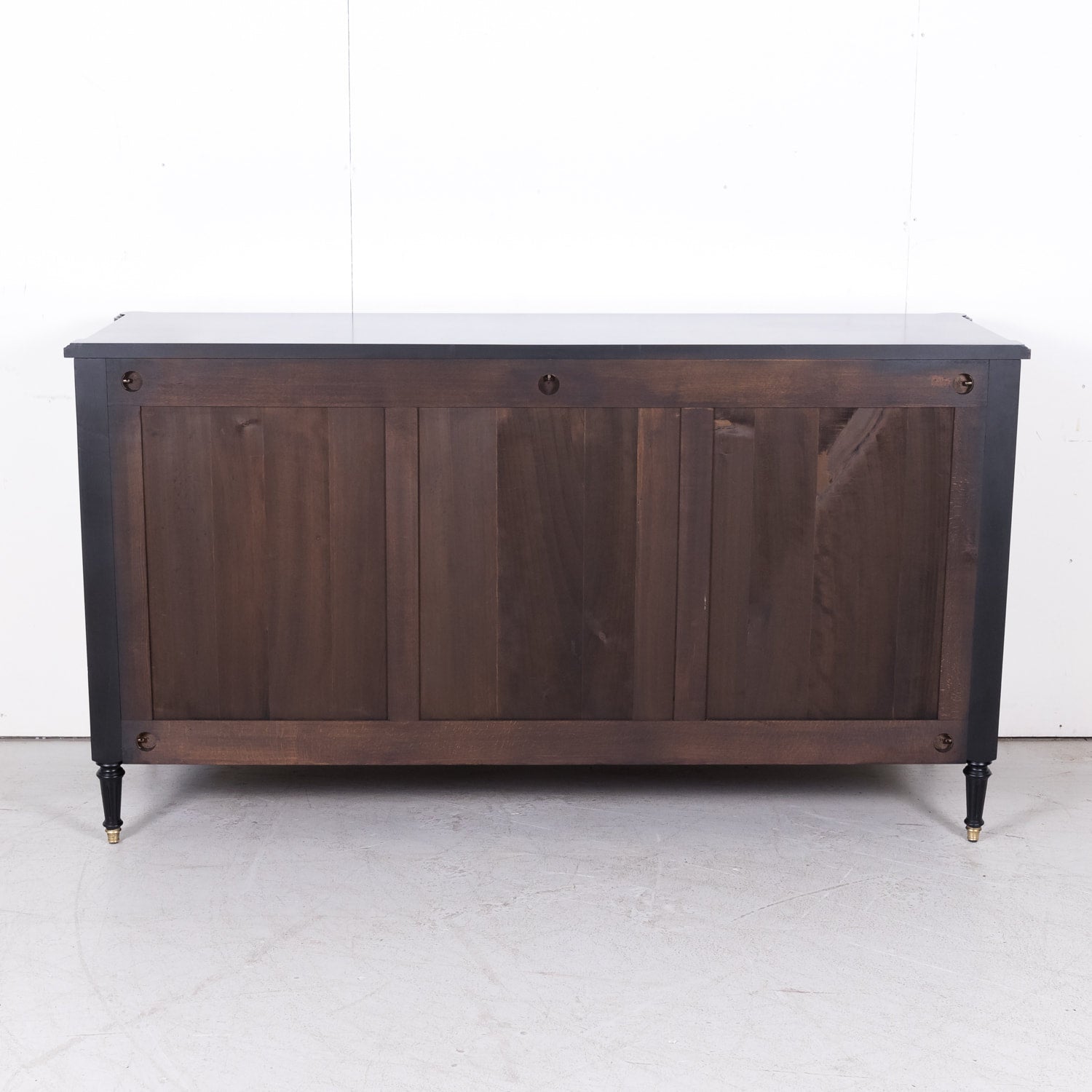 French Louis XVI Style Ebonized Mahogany Enfilade Buffet