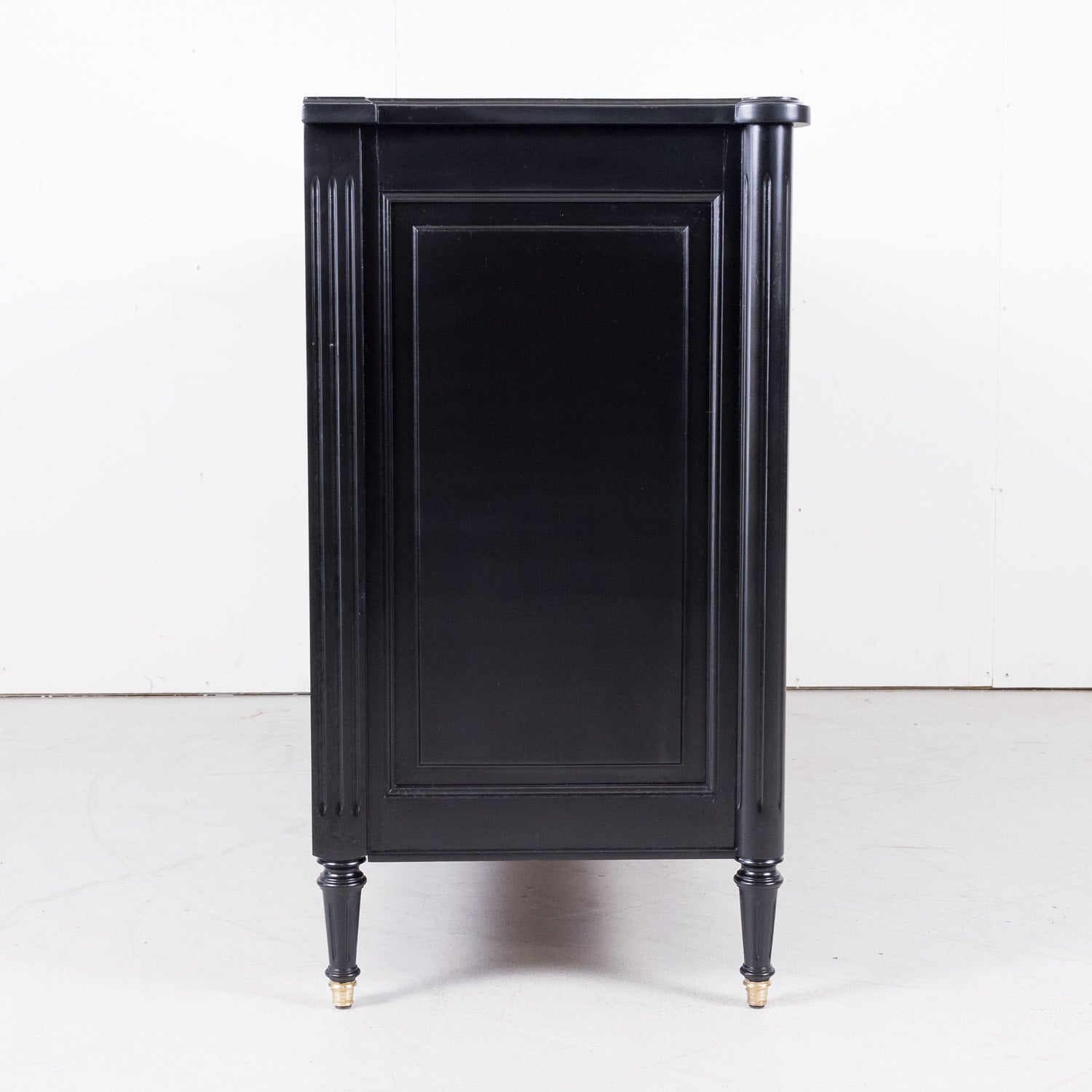 French Louis XVI Style Ebonized Mahogany Enfilade Buffet