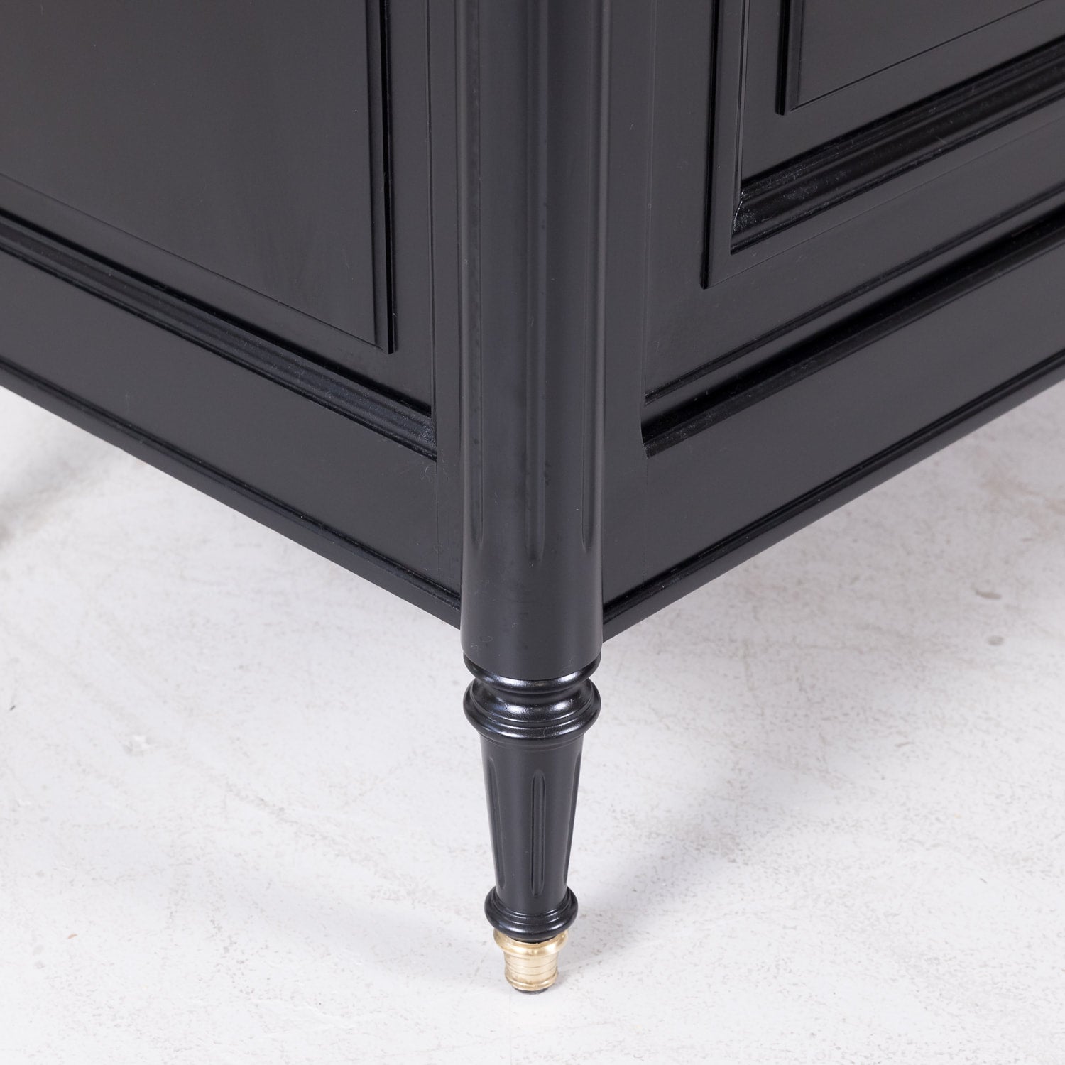 French Louis XVI Style Ebonized Mahogany Enfilade Buffet