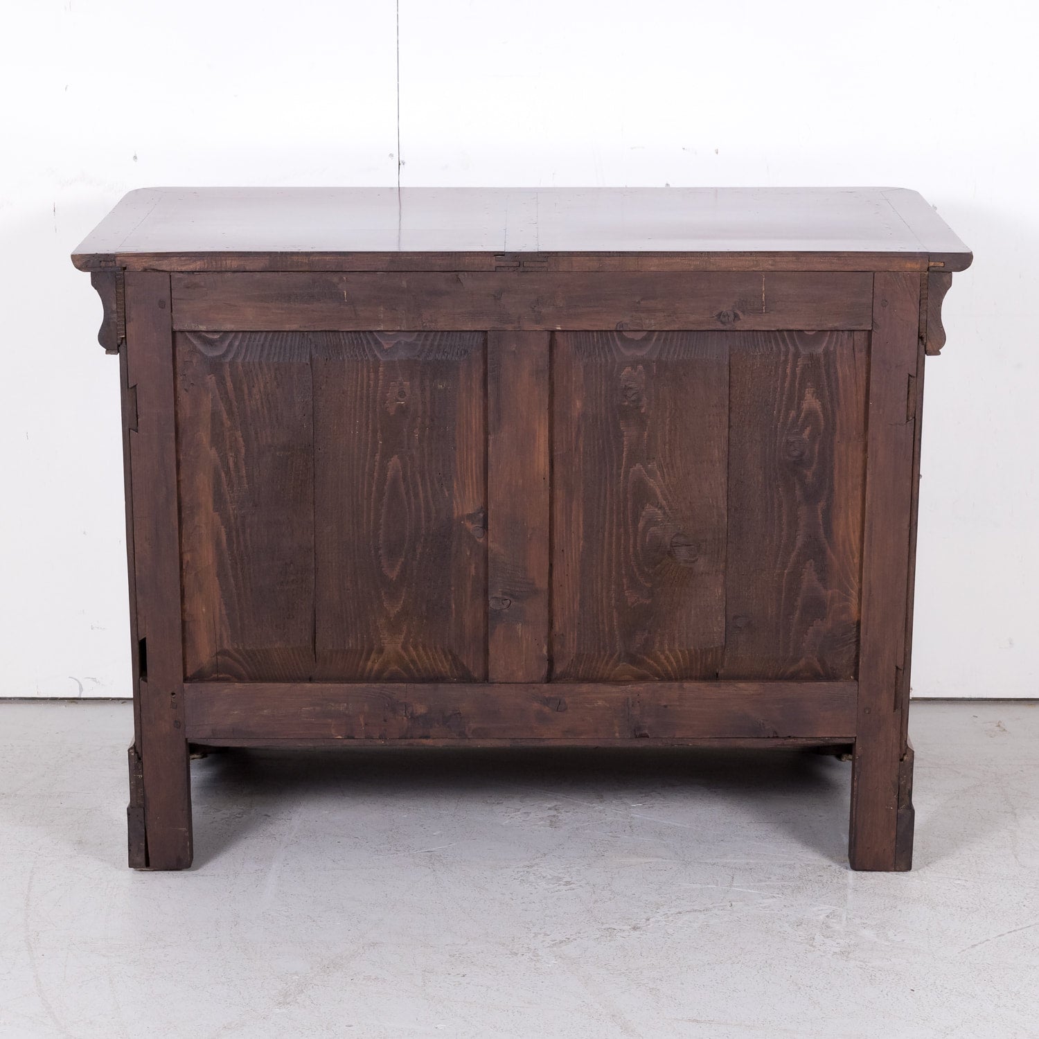 19th Century French Period Louis Philippe Walnut and Fruitwood Parquetry Commode with Bookmatched Front